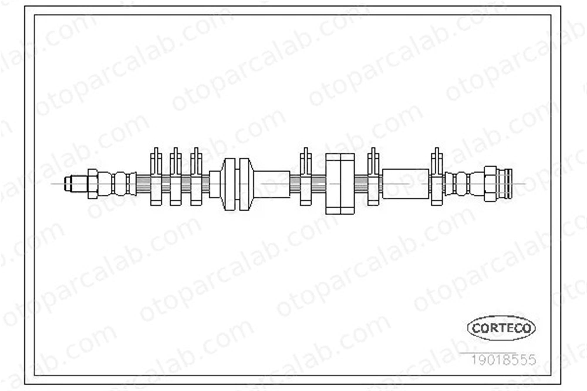 CORTECO 19018555 Fren Hortumu Ön Sağ veya Sol FIAT CROMA LANCIA THEMA 19018555 82473716