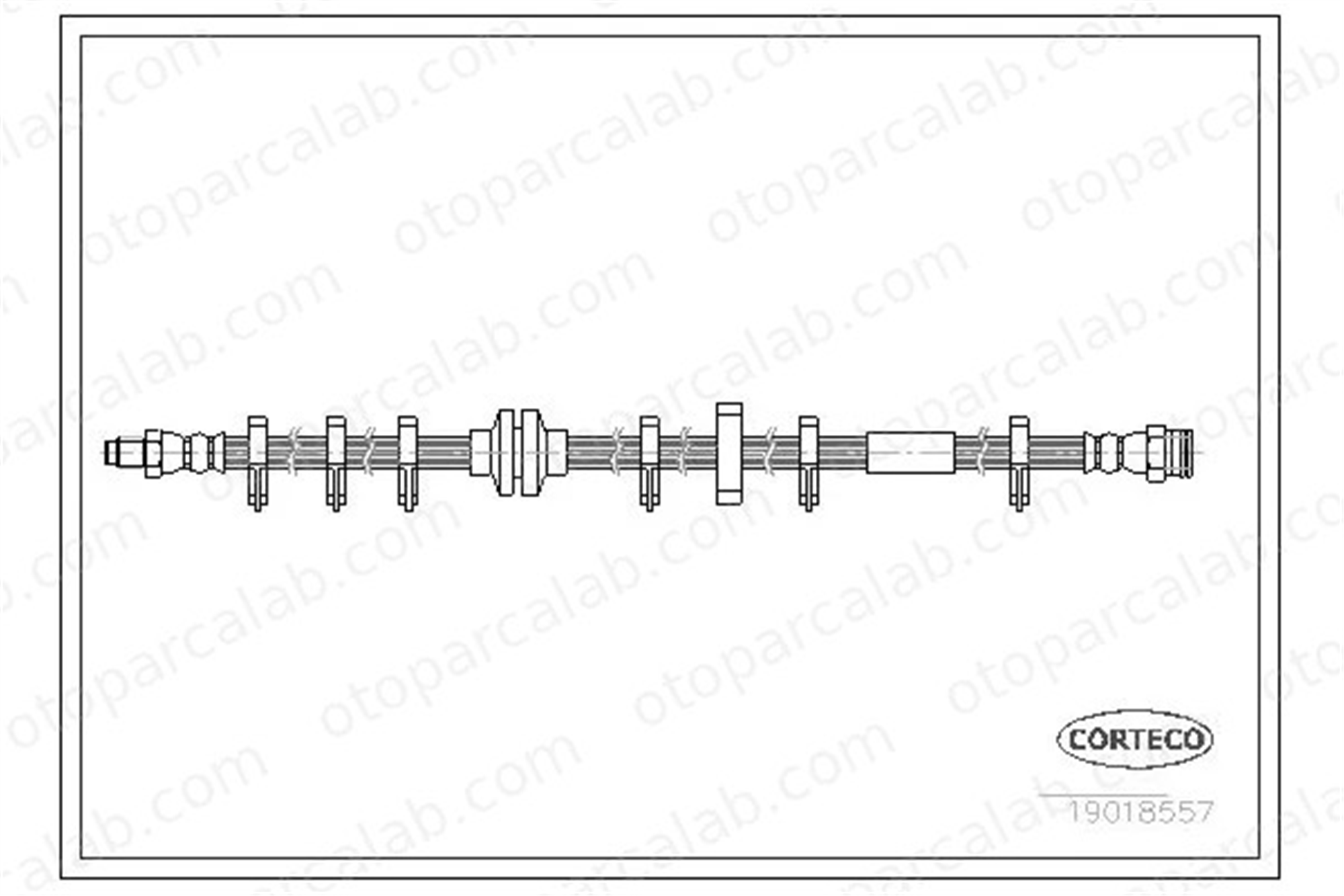 CORTECO 19018557 Fren Hortumu Ön Sağ veya Sol LANCIA THEMA FIAT CROMA 32910 82407500