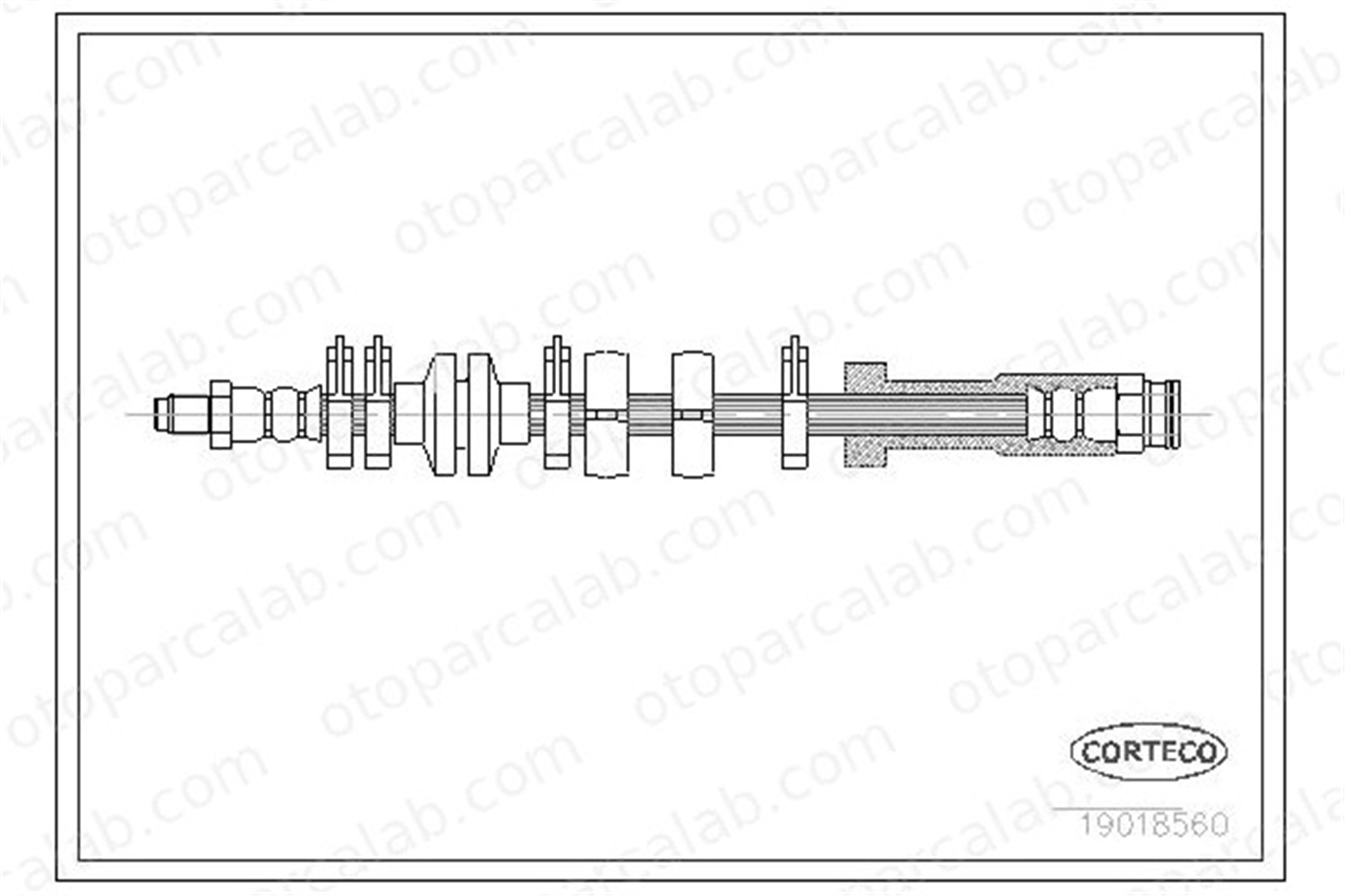 CORTECO 19018560 Fren Hortumu Ön Sağ veya Sol FIAT PUNTO PANDA 46423173 46423176