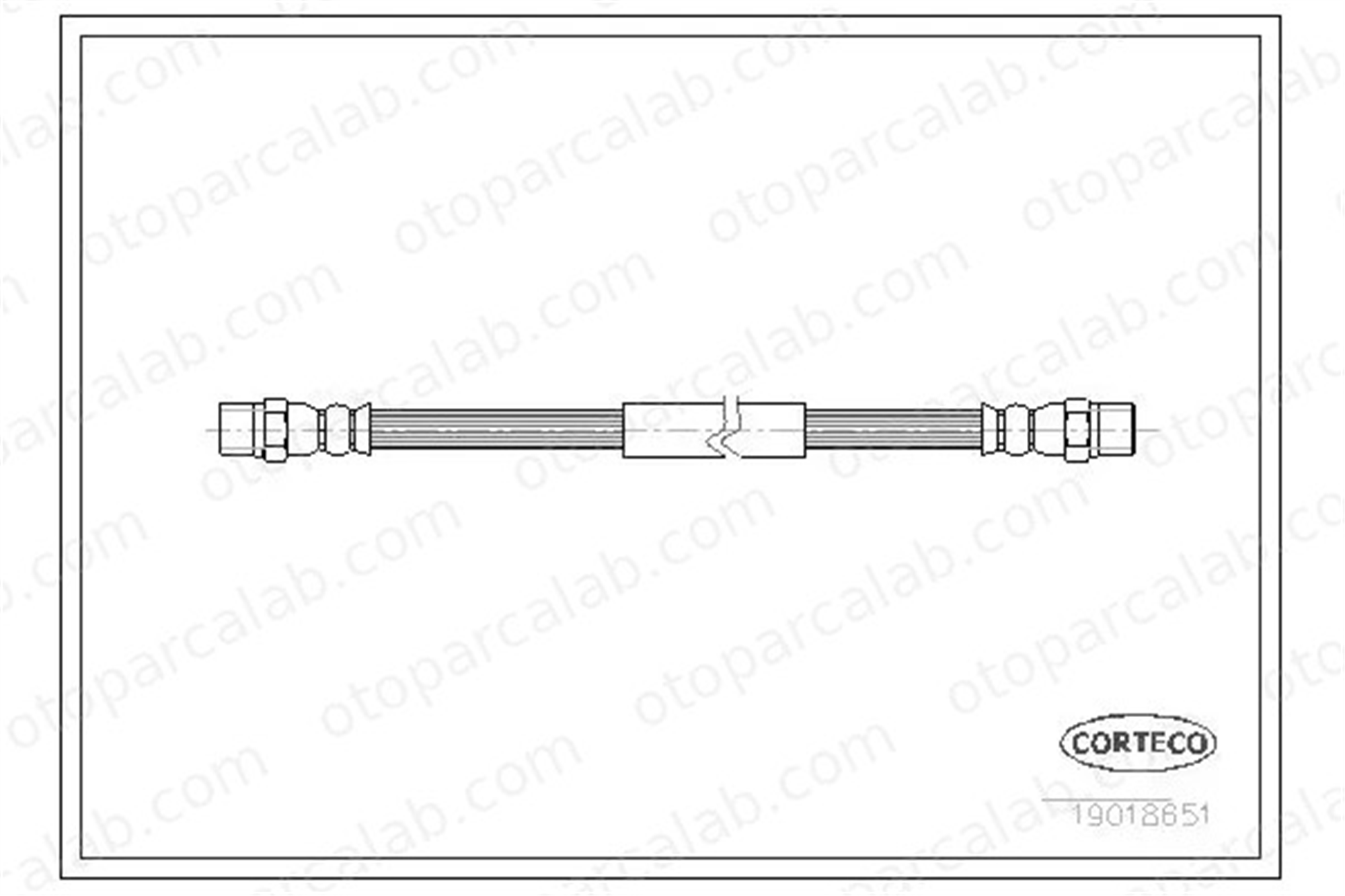 CORTECO 19018651 Fren Hortumu Ön Sağ veya Sol VW TRANSPORTER T3 Minibüs/Otobüs TRANSPORTER T3 Panelvan/Van 19018651 251611775A