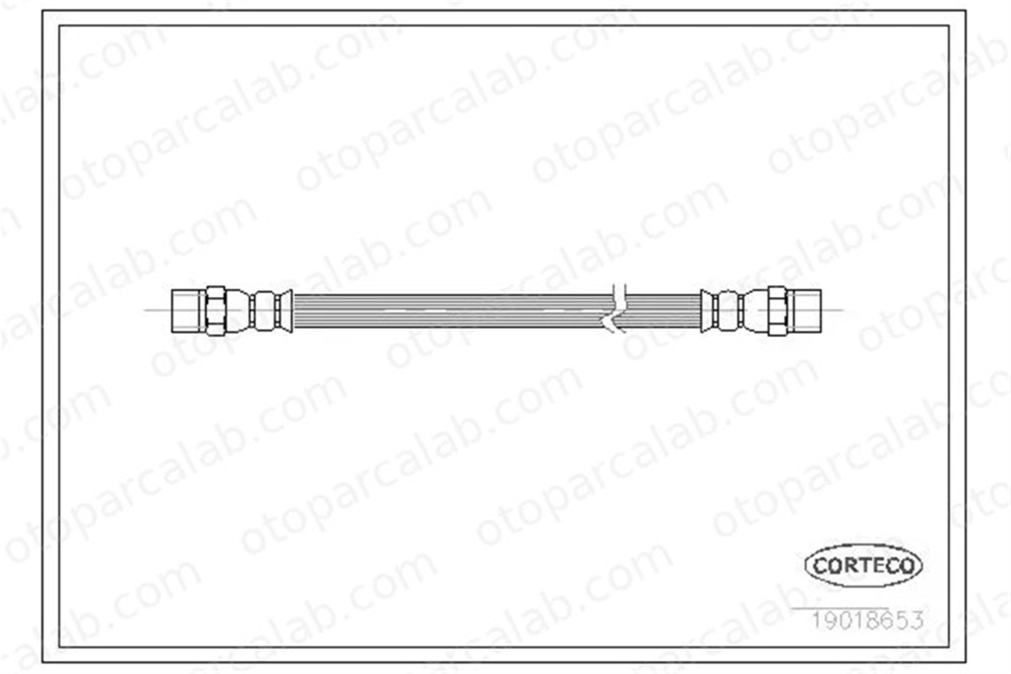 CORTECO 19018653 Fren Hortumu Arka Sağ veya Sol AUDI 100 C3 Sedan VOLVO 340-360 443611775A 3268705