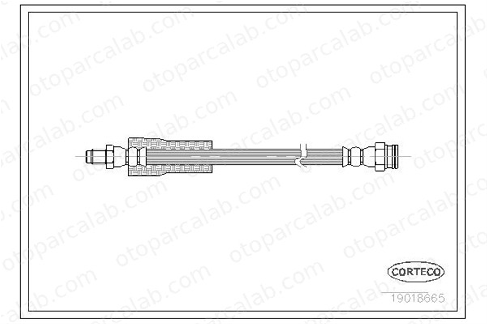 CORTECO 19018665 Fren Hortumu Ön Sağ veya Sol PEUGEOT 305 II 305 II Break 19018665 480623