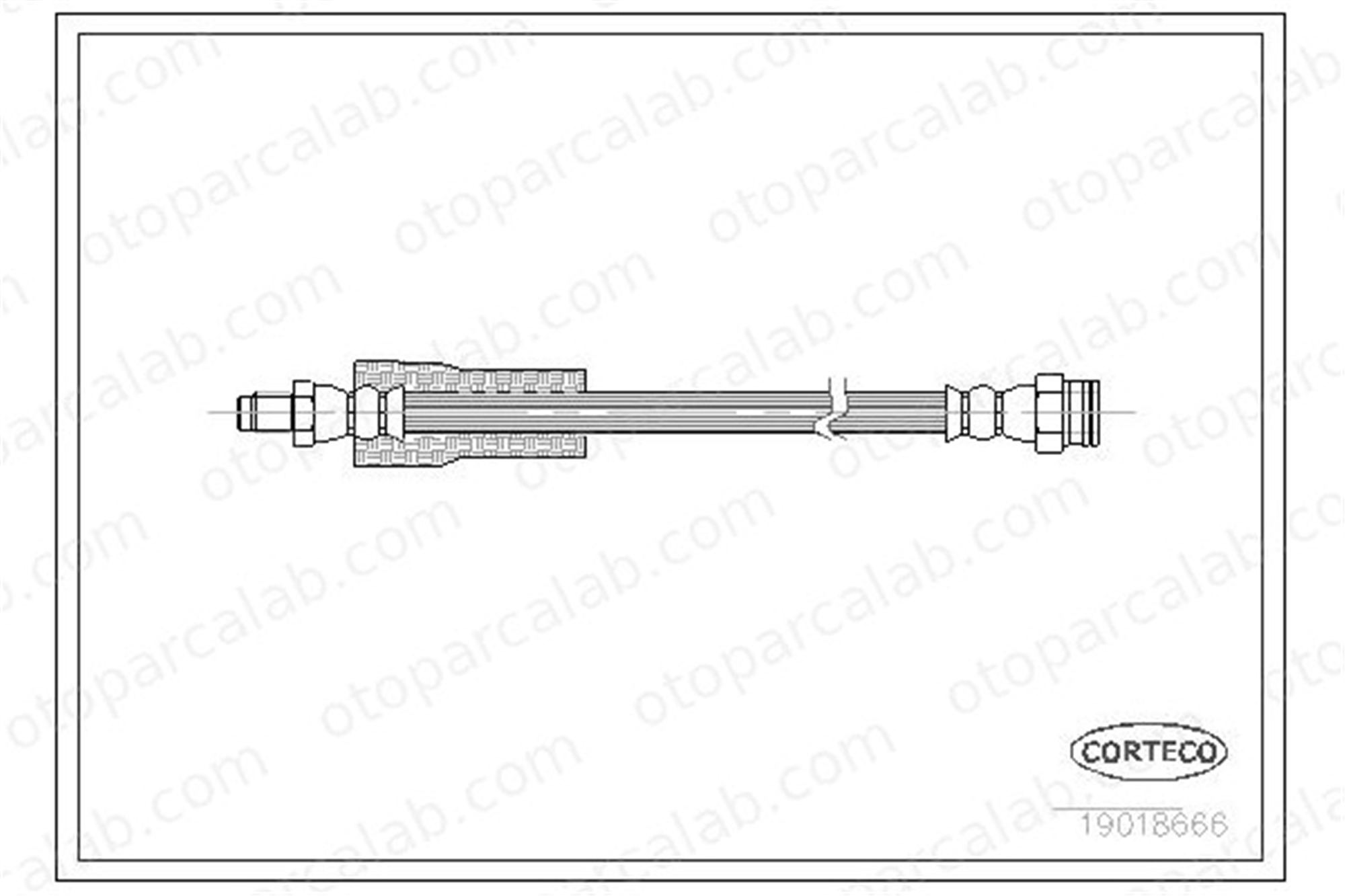 CORTECO 19018666 Fren Hortumu Ön Sağ veya Sol PEUGEOT 305 II 305 II Break 19018666 480622