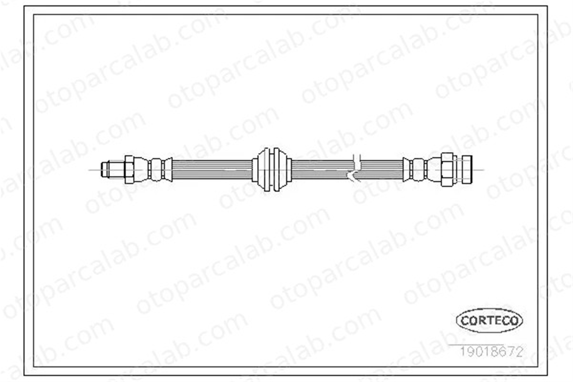 CORTECO 19018672 Fren Hortumu Ön Sağ veya Sol SAAB 9000 Hatchback 9000 19018672 8553291