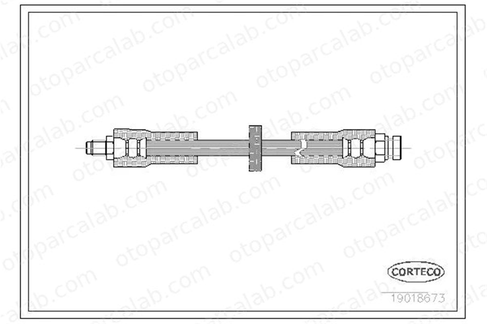 CORTECO 19018673 Fren Hortumu Arka Sağ veya Sol SAAB 9000 Hatchback 9000 19018673 8565139