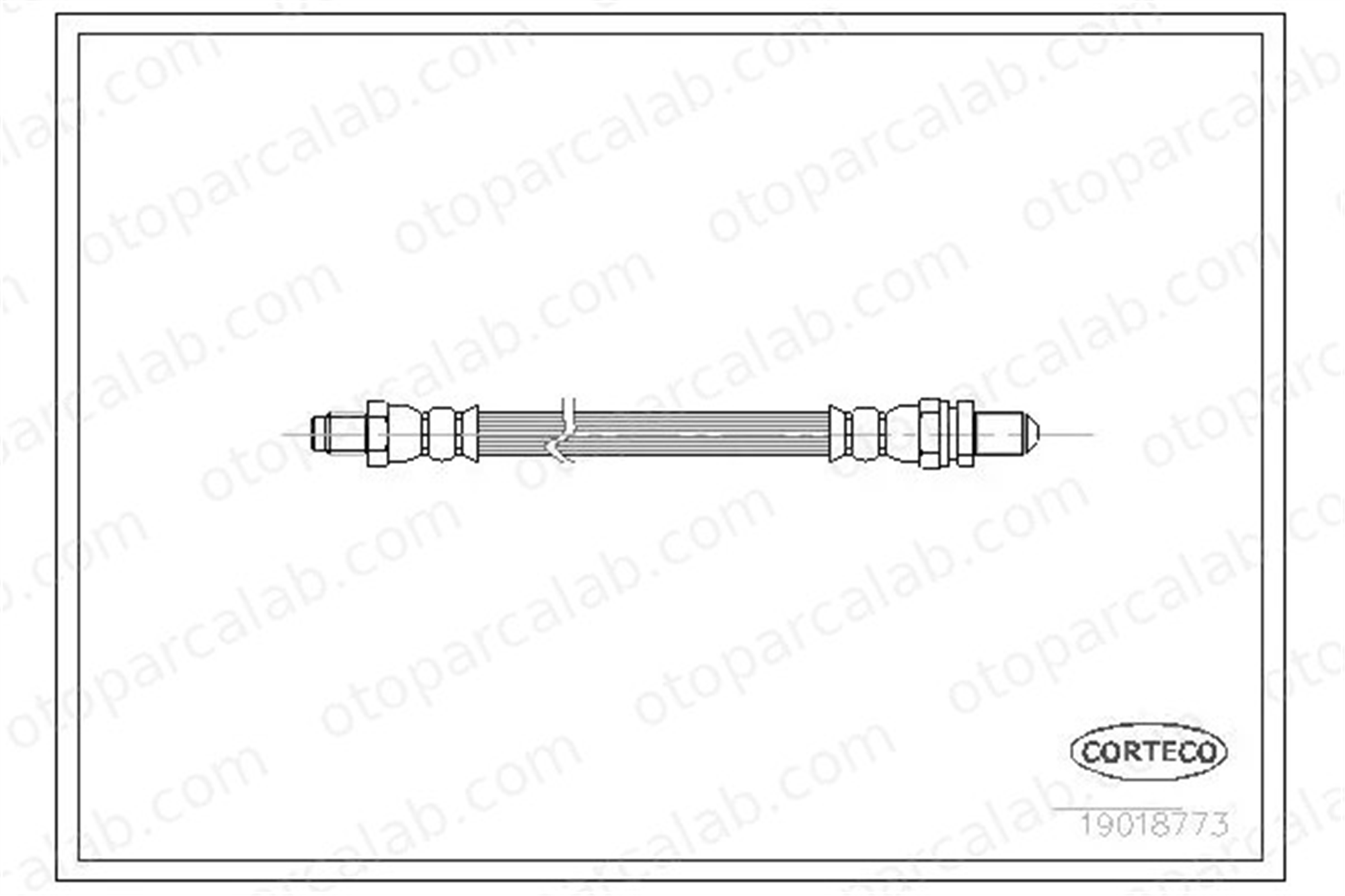 CORTECO 19018773 Fren Hortumu Ön Sağ veya Sol FORD SIERRA II SIERRA II Hatchback 1666247 1666460