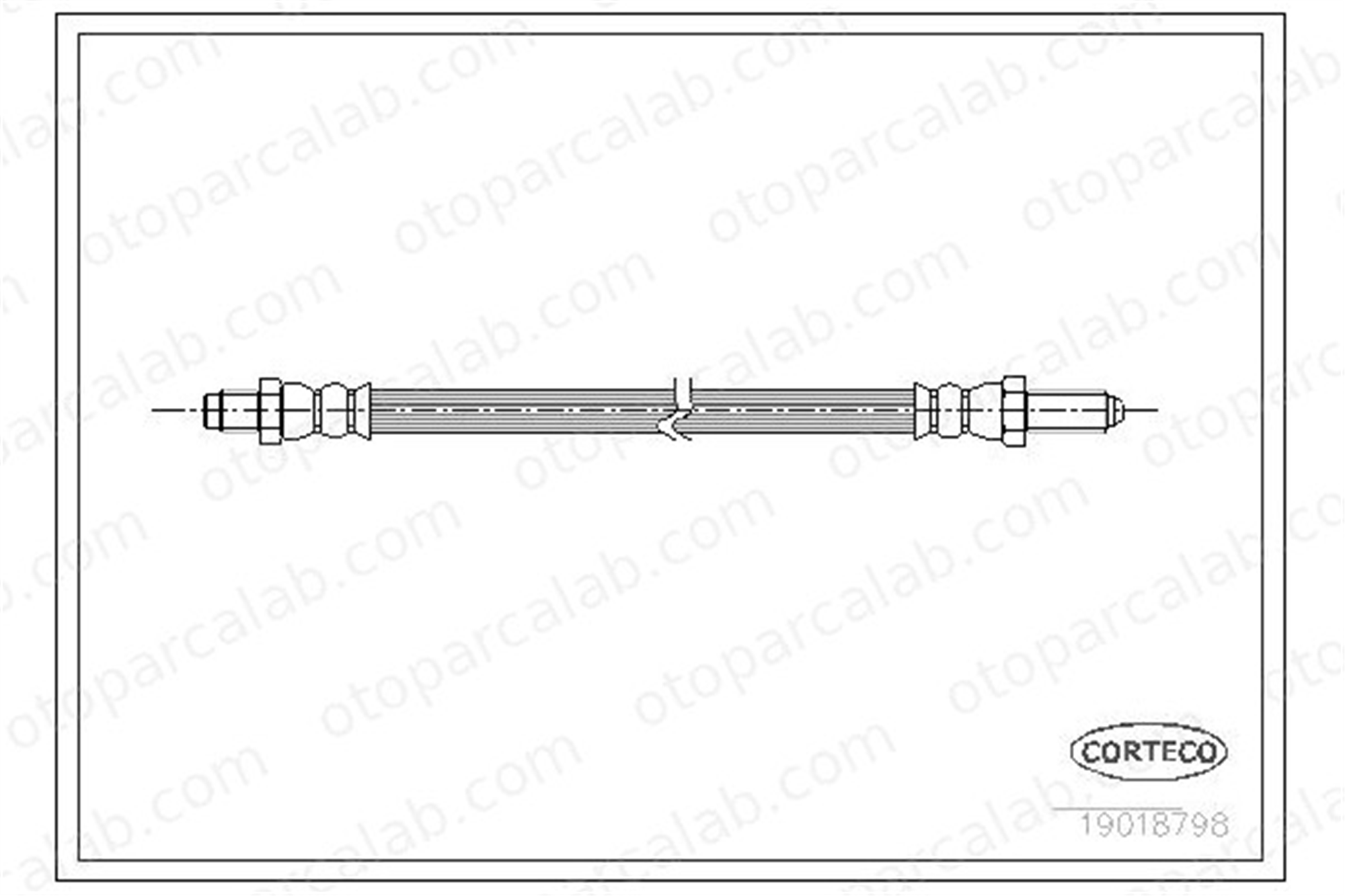 CORTECO 19018798 Fren Hortumu Ön Sağ veya Sol SAAB 99 900 I Combi Coupe 42002 8940819