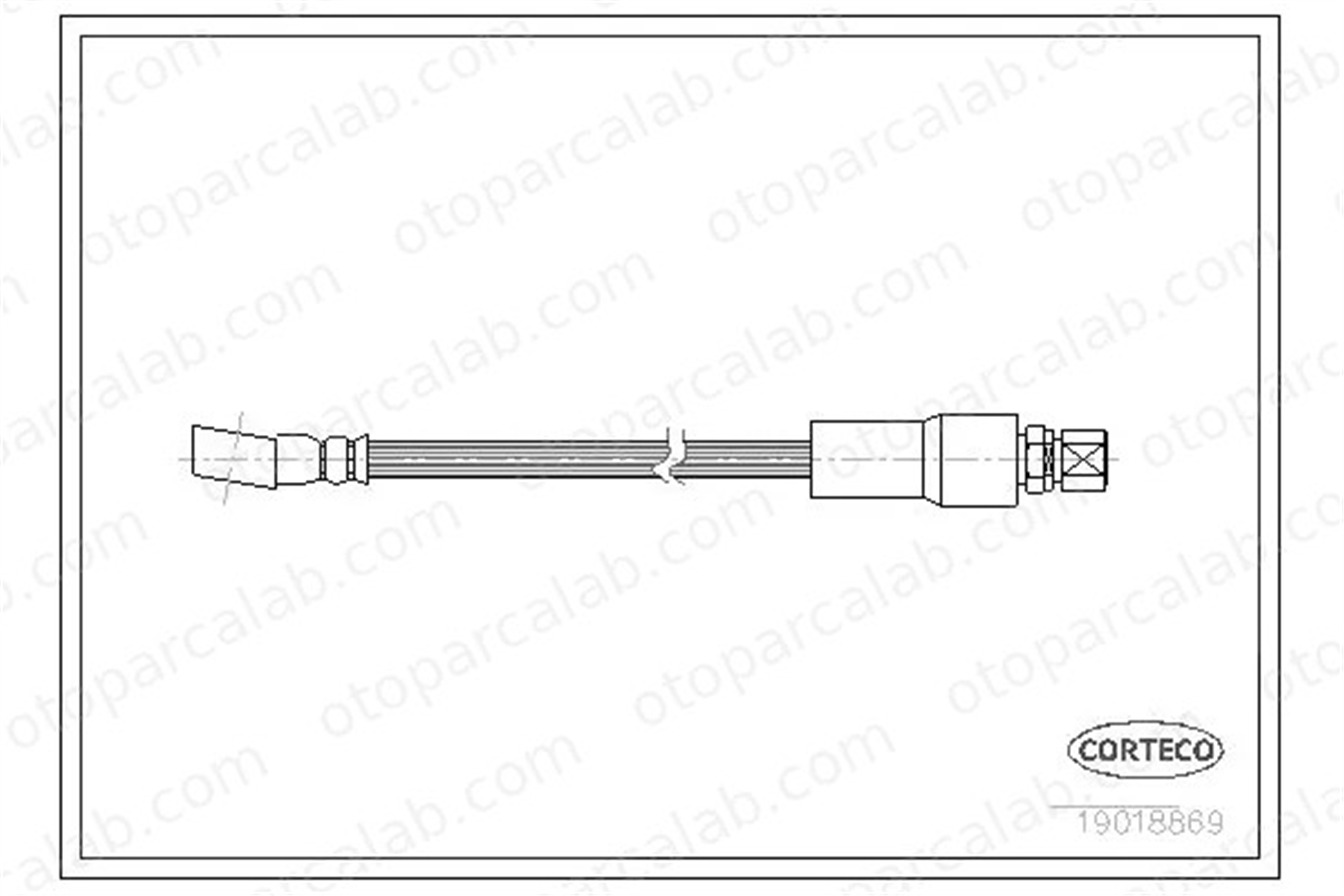 CORTECO 19018869 Fren Hortumu Ön Sağ veya Sol OPEL CORSA A Hatchback CORSA A Kasa/eğik arka 19018869 562328