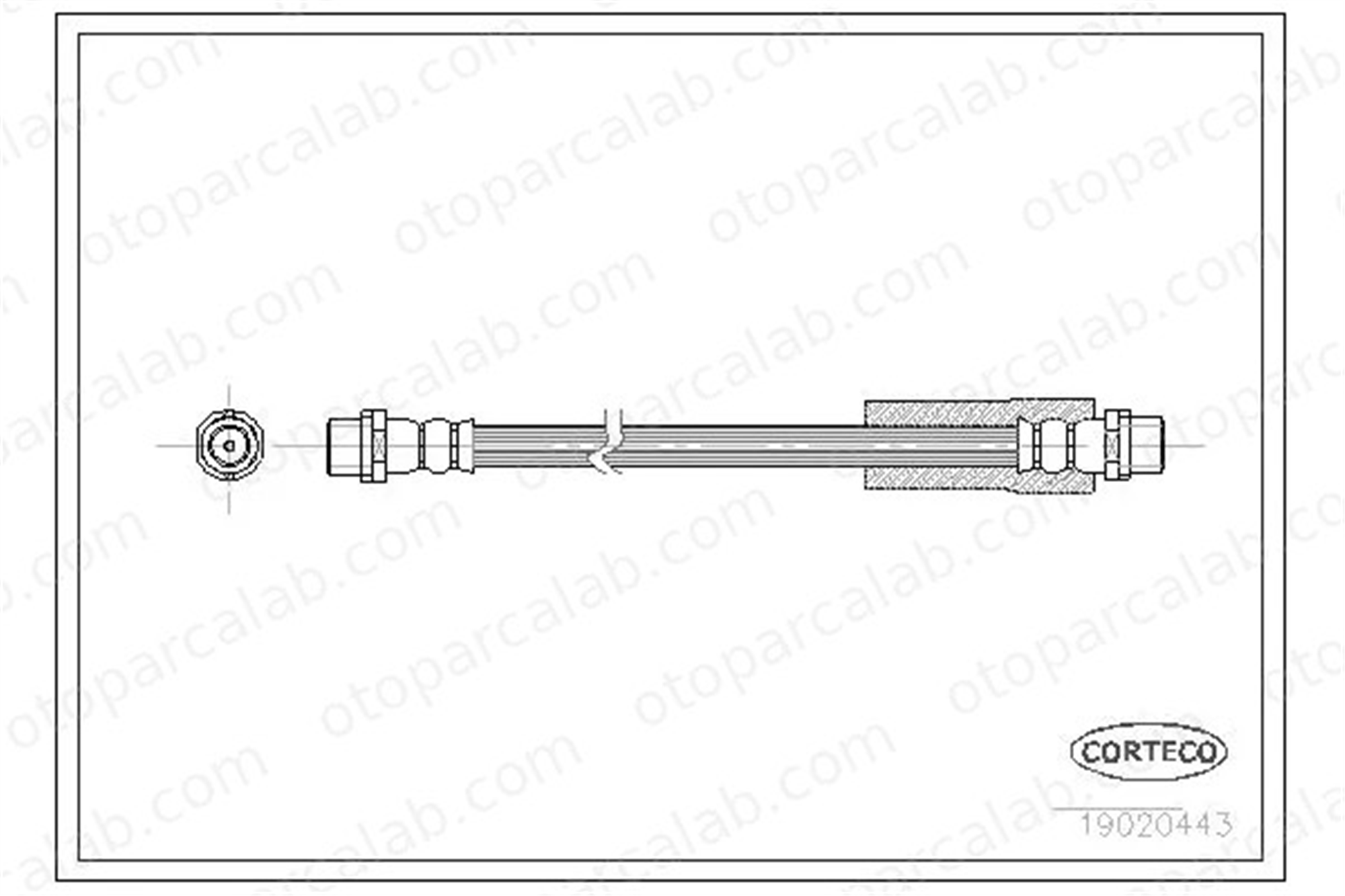 CORTECO 19020443 Fren Hortumu Ön Sağ veya Sol AUDI A6 C4 Avant A6 C4 4A0611707