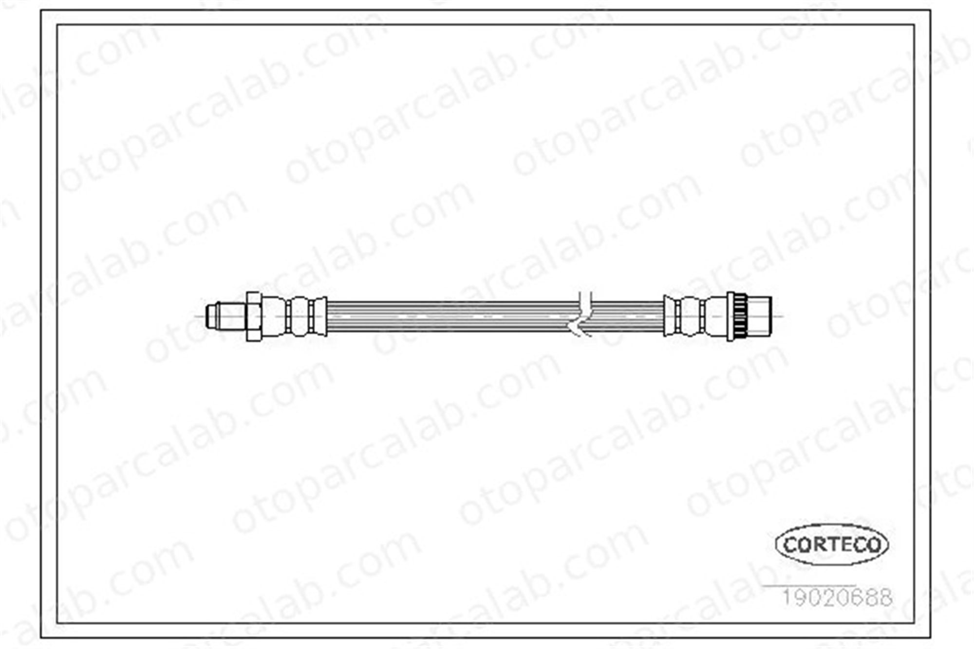 CORTECO 19020688 Fren Hortumu Arka Sağ veya Sol PEUGEOT 405 I 405 I Break 19020688 480641