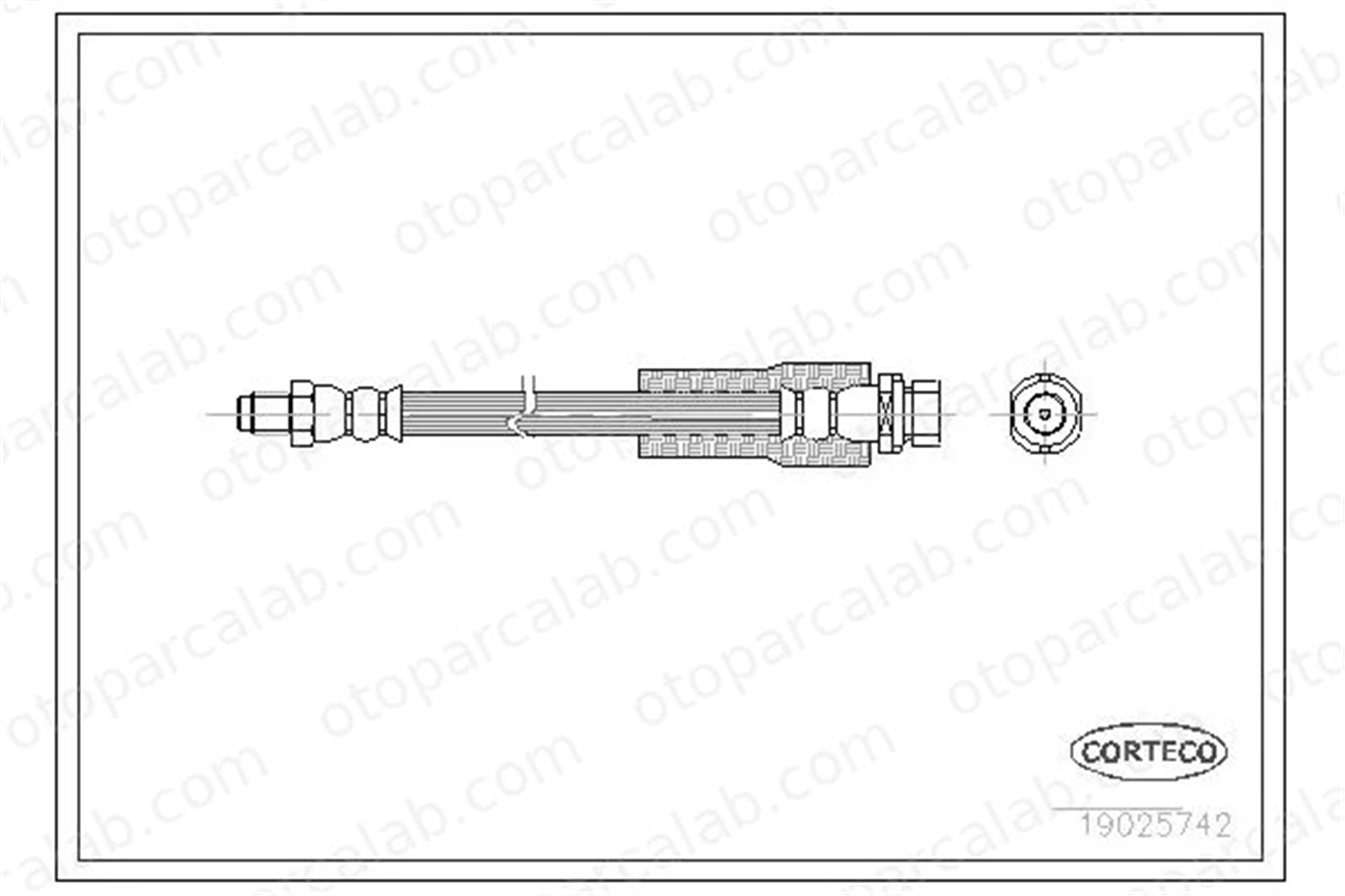 CORTECO 19025742 Fren Hortumu Ön Sağ veya Sol FORD SCORPIO II SCORPIO II Turnier 7091549 95GB2078AA