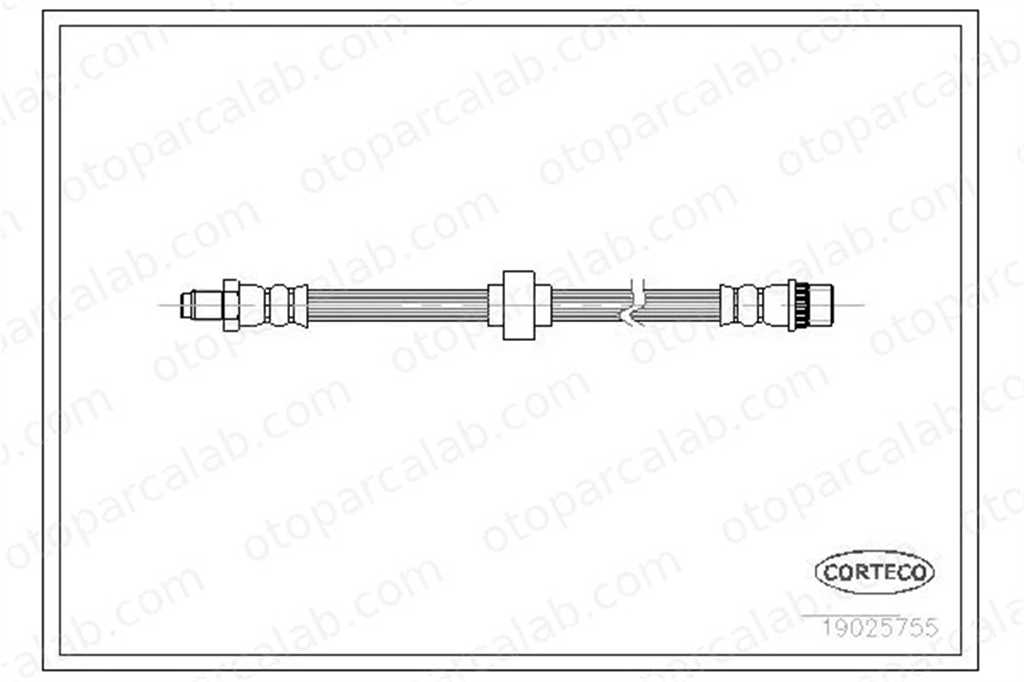CORTECO 19025755 Fren Hortumu Ön Sağ veya Sol OPEL VIVARO A Minibüs/Otobüs VIVARO A Panelvan/Van 4409164 4620100QAF