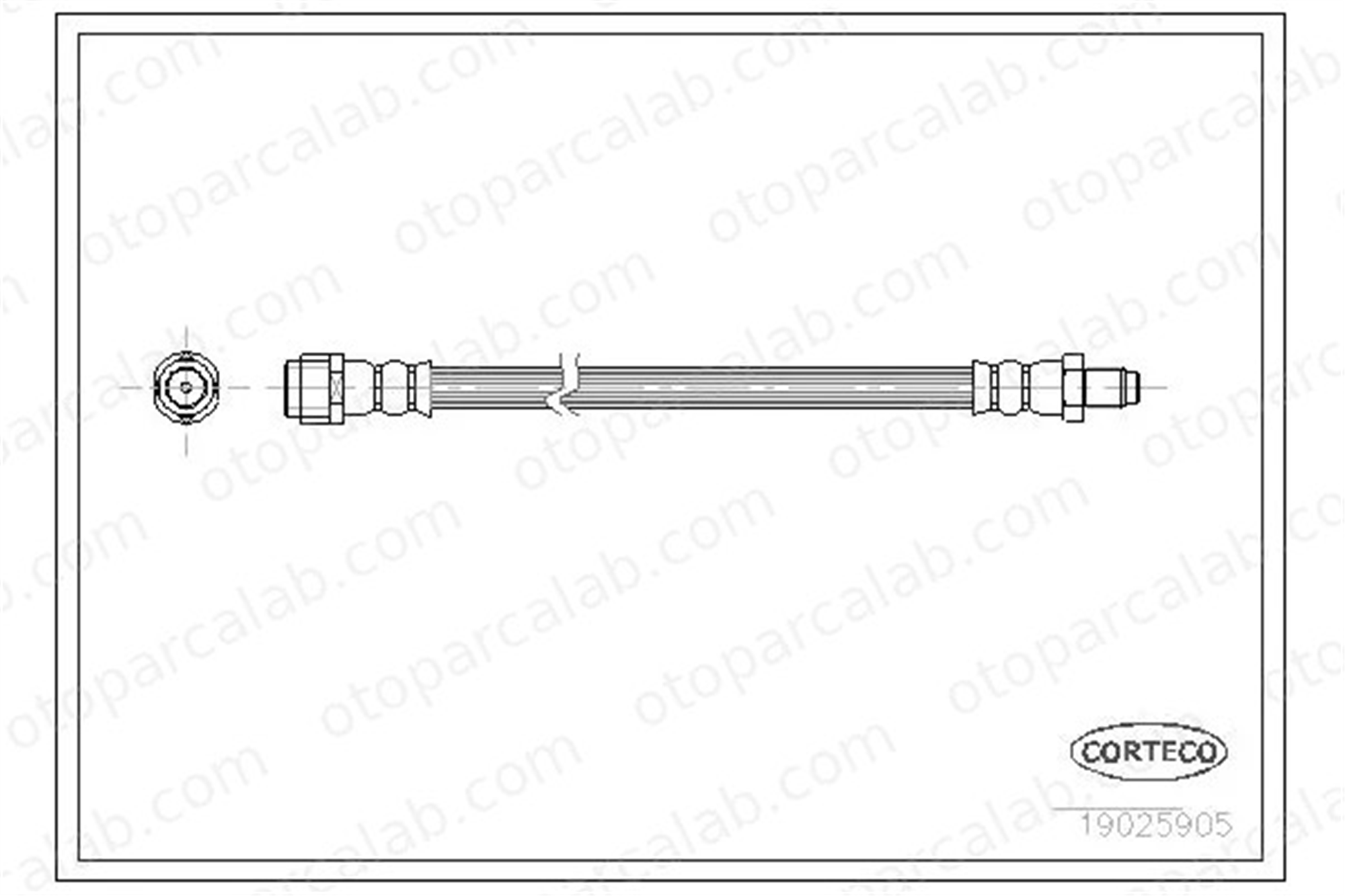 CORTECO 19025905 Fren Hortumu Ön Sağ veya Sol MERCEDES-BENZ C-SERISI C-SERISI T-Model 19025905 2024280735