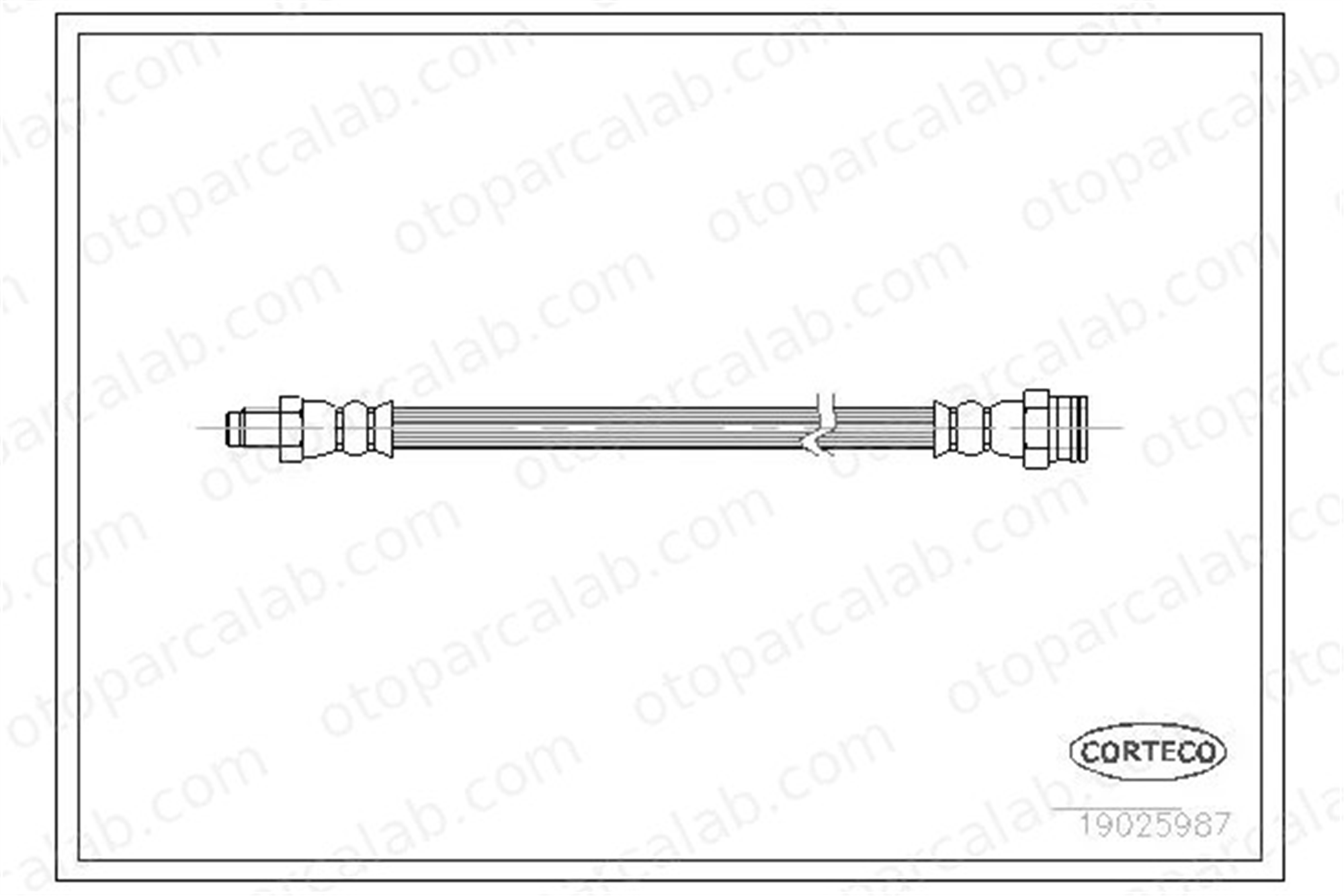 CORTECO 19025987 Fren Hortumu Ön Sağ veya Sol SMART CITY-COUPE RENAULT MASTER I Minibüs/Otobüs 19025987 5000388496