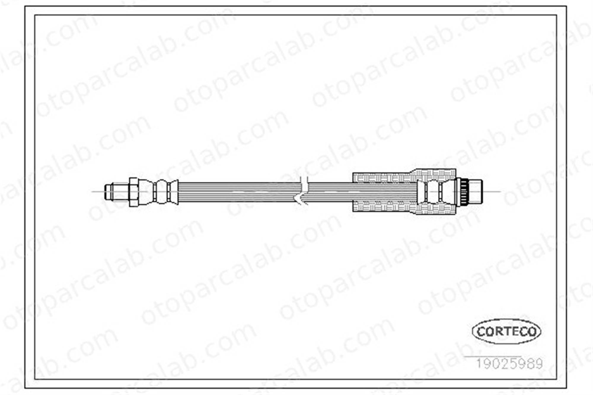 CORTECO 19025989 Fren Hortumu Ön Sağ veya Sol RENAULT TRAFIC Panelvan/Van TRAFIC Minibüs/Otobüs 19025989 7704001953