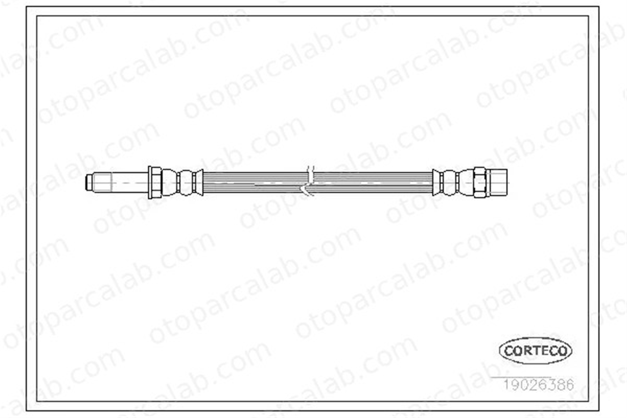 CORTECO 19026386 Fren Hortumu Arka Sağ veya Sol FORD GALAXY I 1044504 7M0611776C