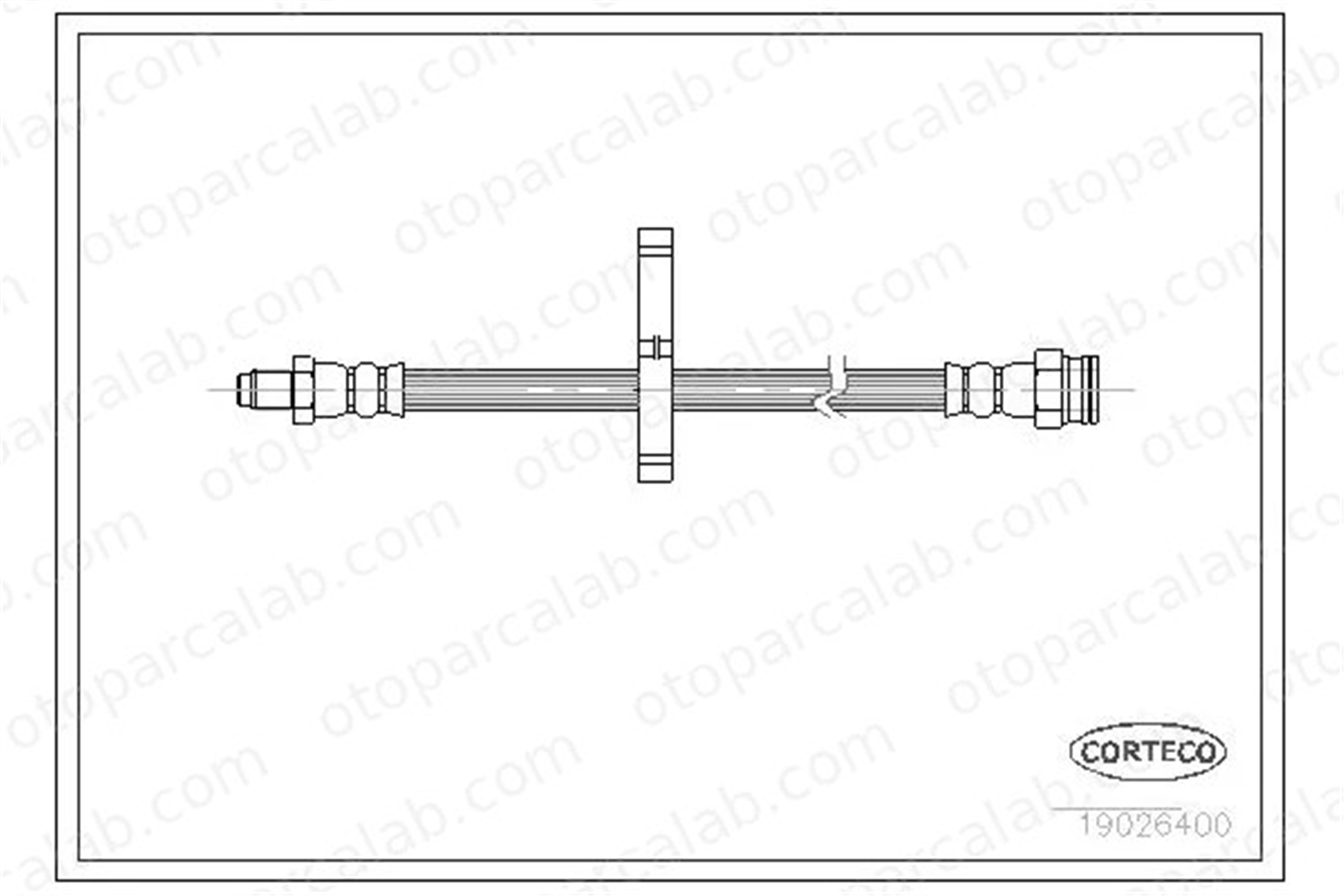 CORTECO 19026400 Fren Hortumu Arka Sağ veya Sol CITROËN JUMPER Panelvan/Van PEUGEOT BOXER Panelvan/Van 19026400 480676