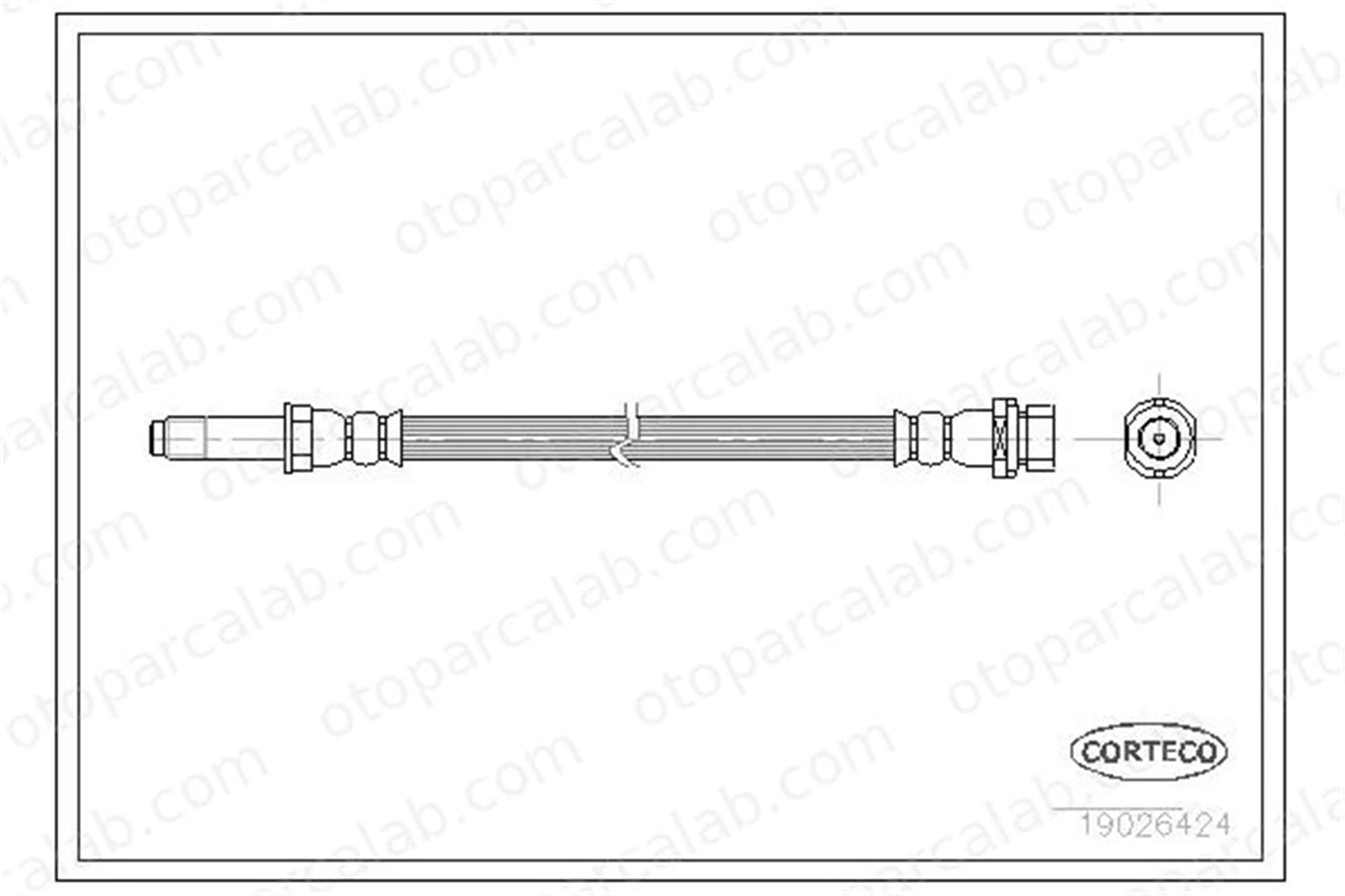 CORTECO 19026424 Fren Hortumu Arka Sağ veya Sol FORD MONDEO I Turnier MONDEO II Turnier 6758587 93BB2282CA