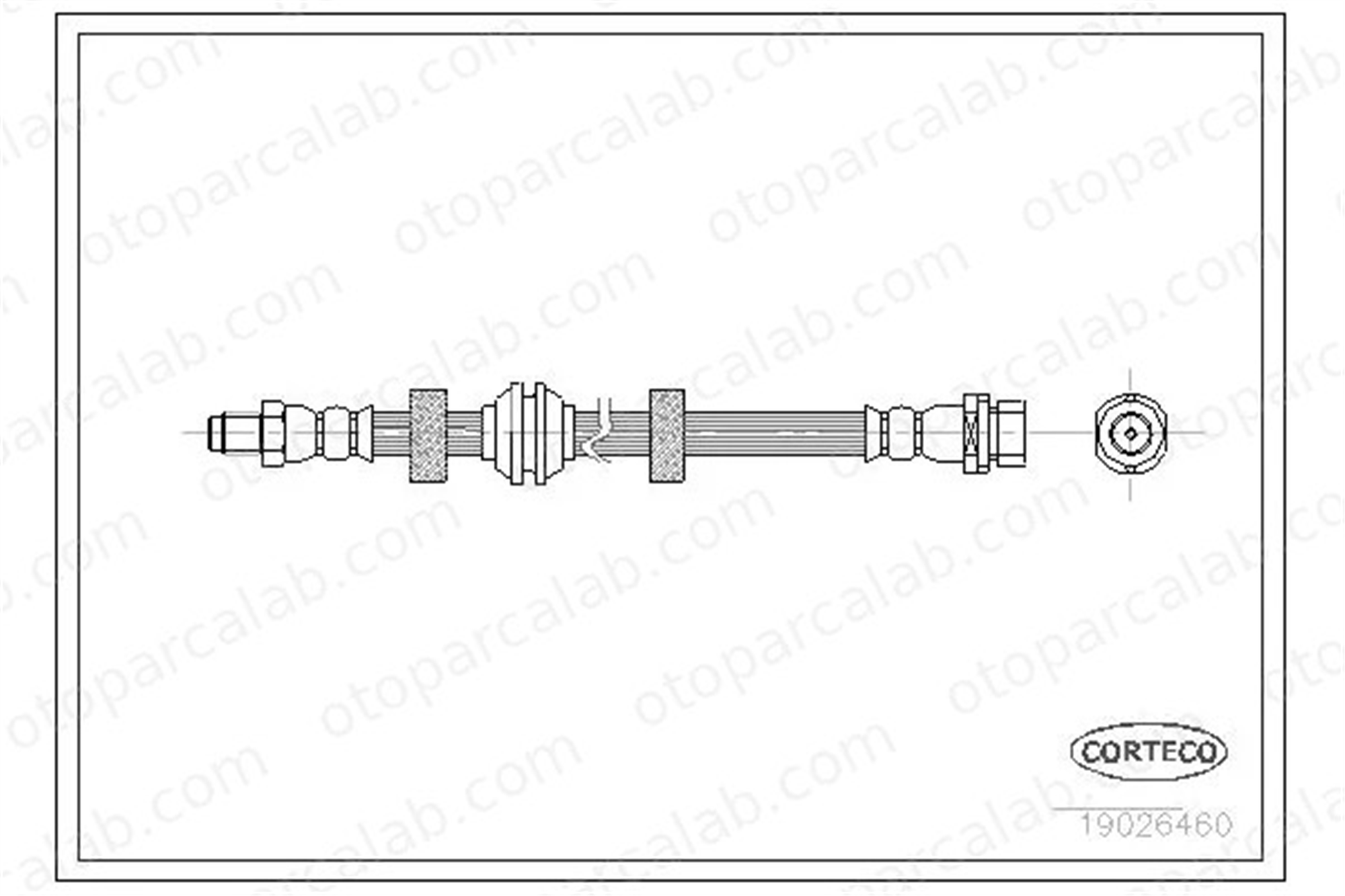CORTECO 19026460 Fren Hortumu Arka Sağ veya Sol FORD MONDEO I MONDEO I Sedan 1012023 6758586