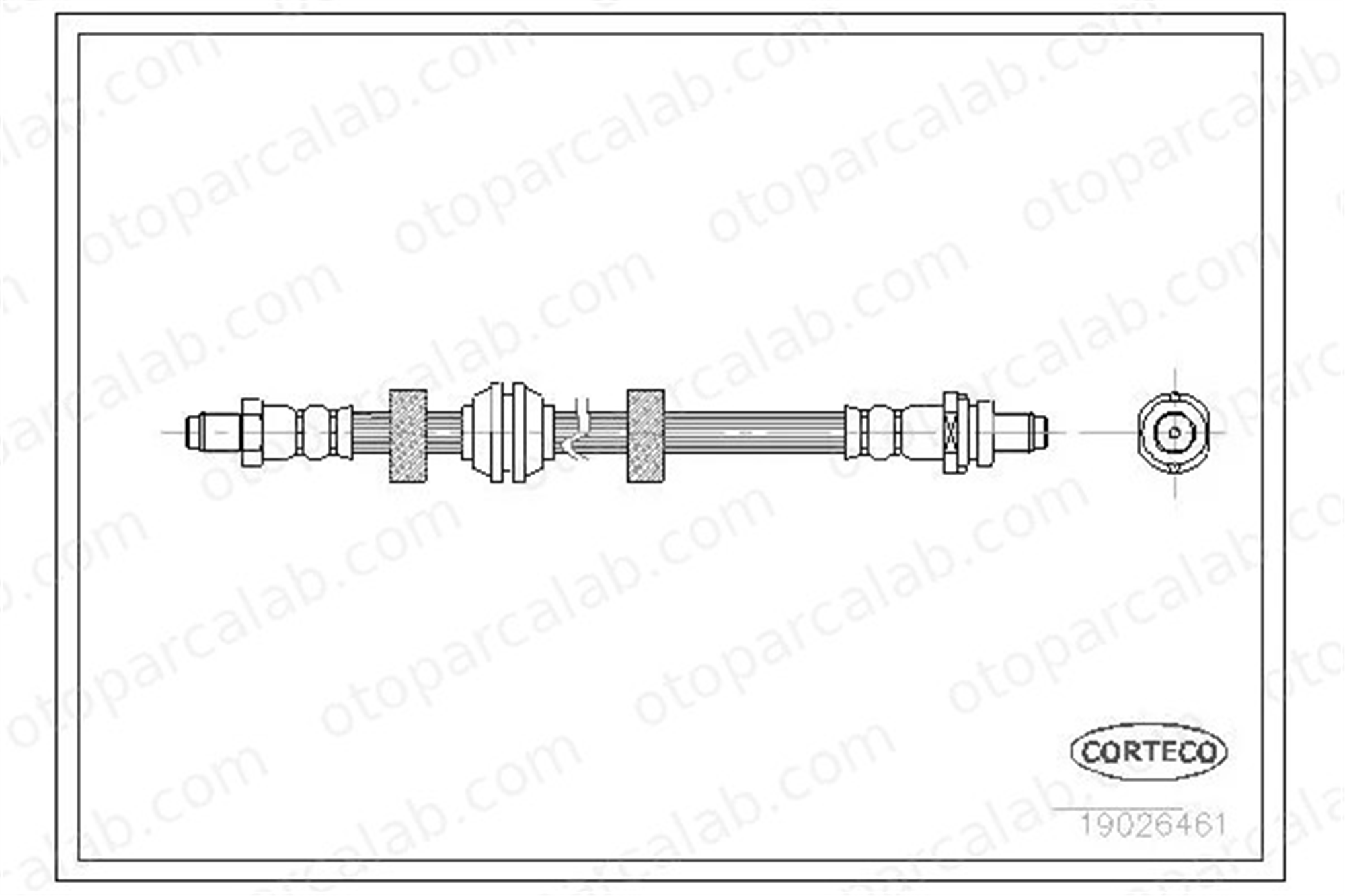 CORTECO 19026461 Fren Hortumu Arka Sağ veya Sol FORD MONDEO I MONDEO I Sedan 1025018 1071939