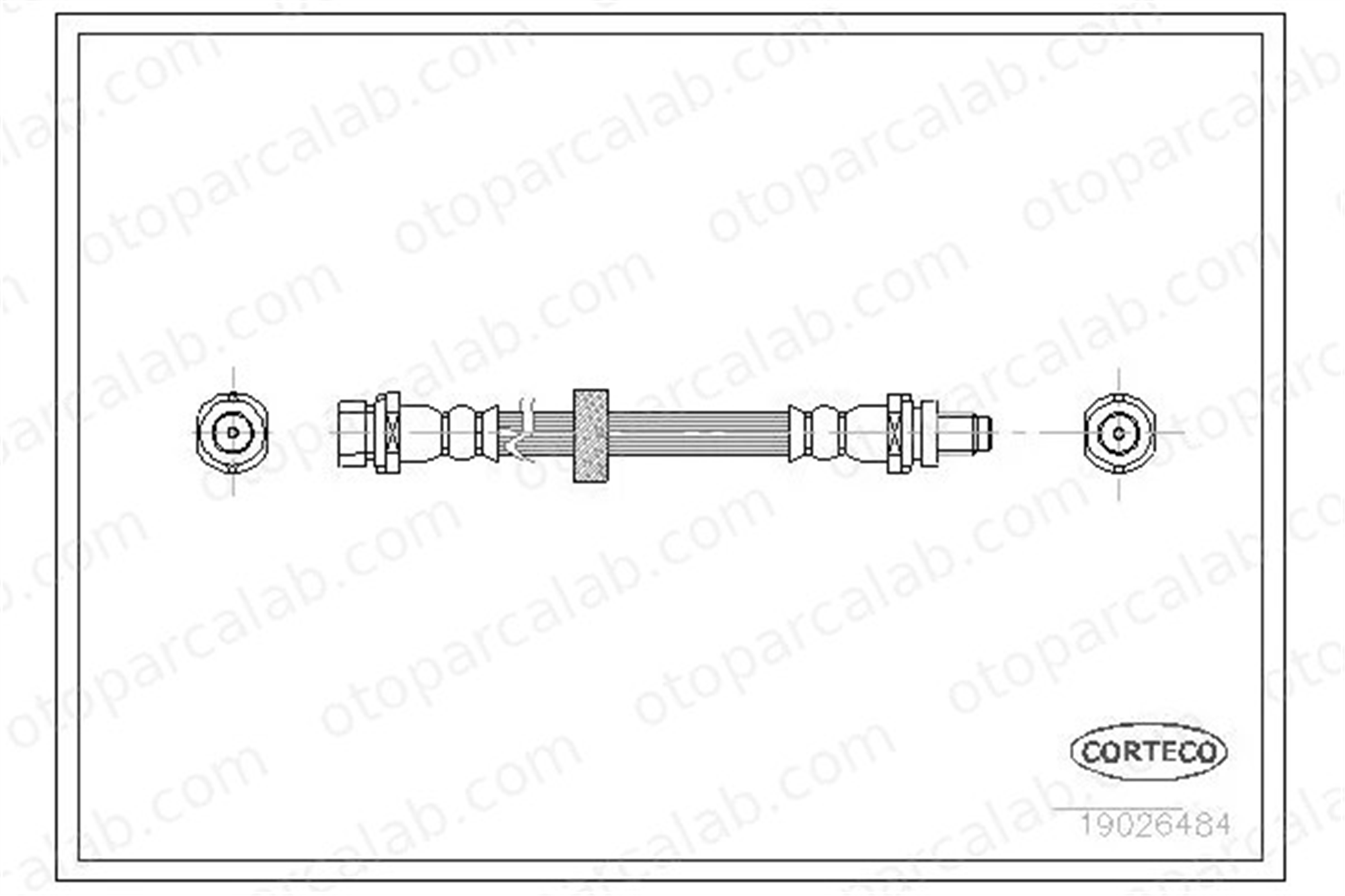 CORTECO 19026484 Fren Hortumu Arka Sağ veya Sol FORD MONDEO I MONDEO I Sedan 1023692 97BG2282AA