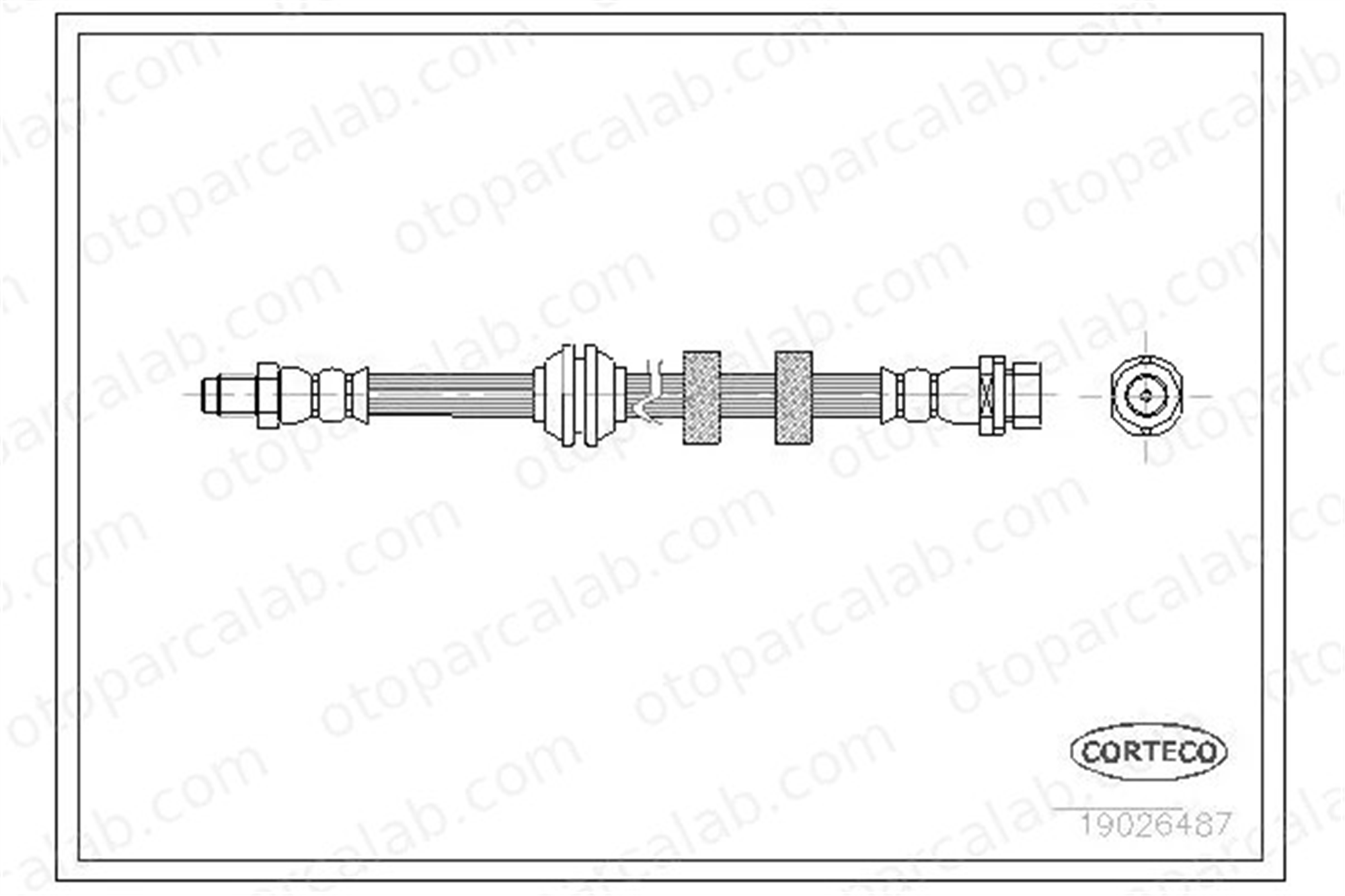 CORTECO 19026487 Fren Hortumu Ön Sağ veya Sol FORD FOCUS I FOCUS I Turnier 19026487 1064258