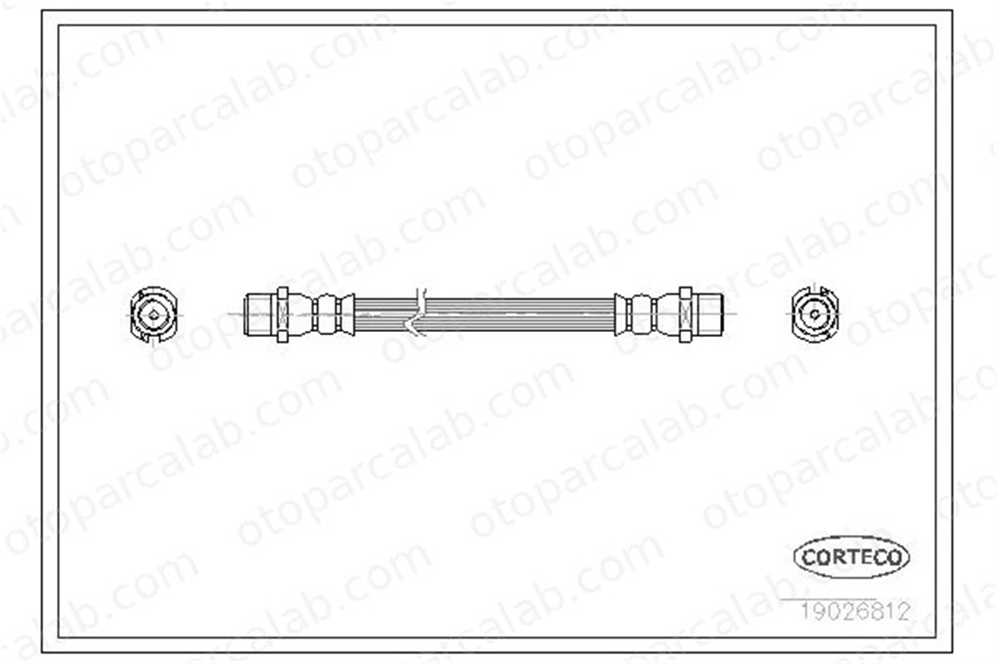 CORTECO 19026812 Fren Hortumu Arka Sağ veya Sol OPEL ASTRA G Station wagon ASTRA G Sedan 5562078 90498330