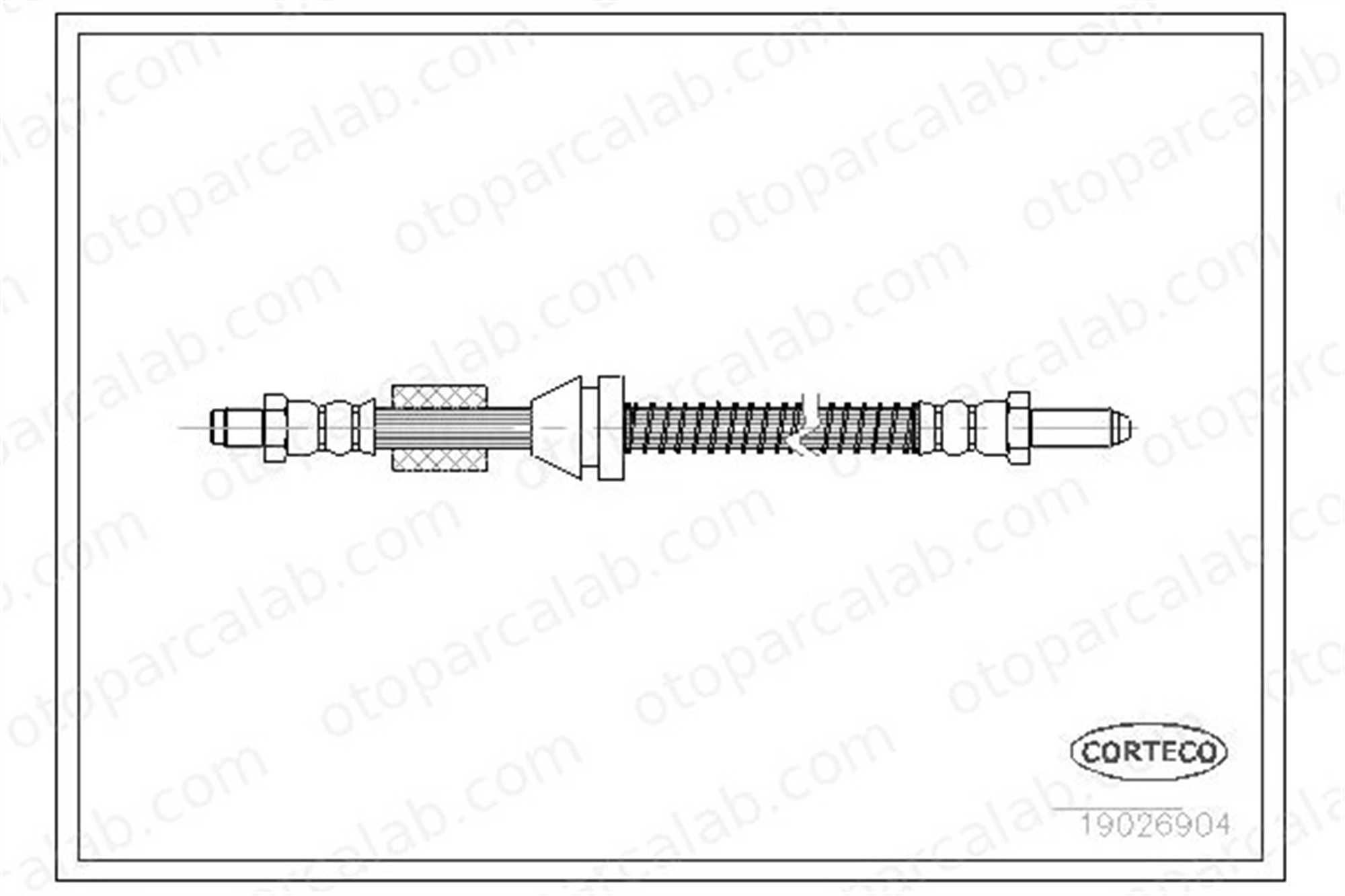 CORTECO 19026904 Fren Hortumu Arka Sağ veya Sol FORD ESCORT V ORION III 1666294 6828211