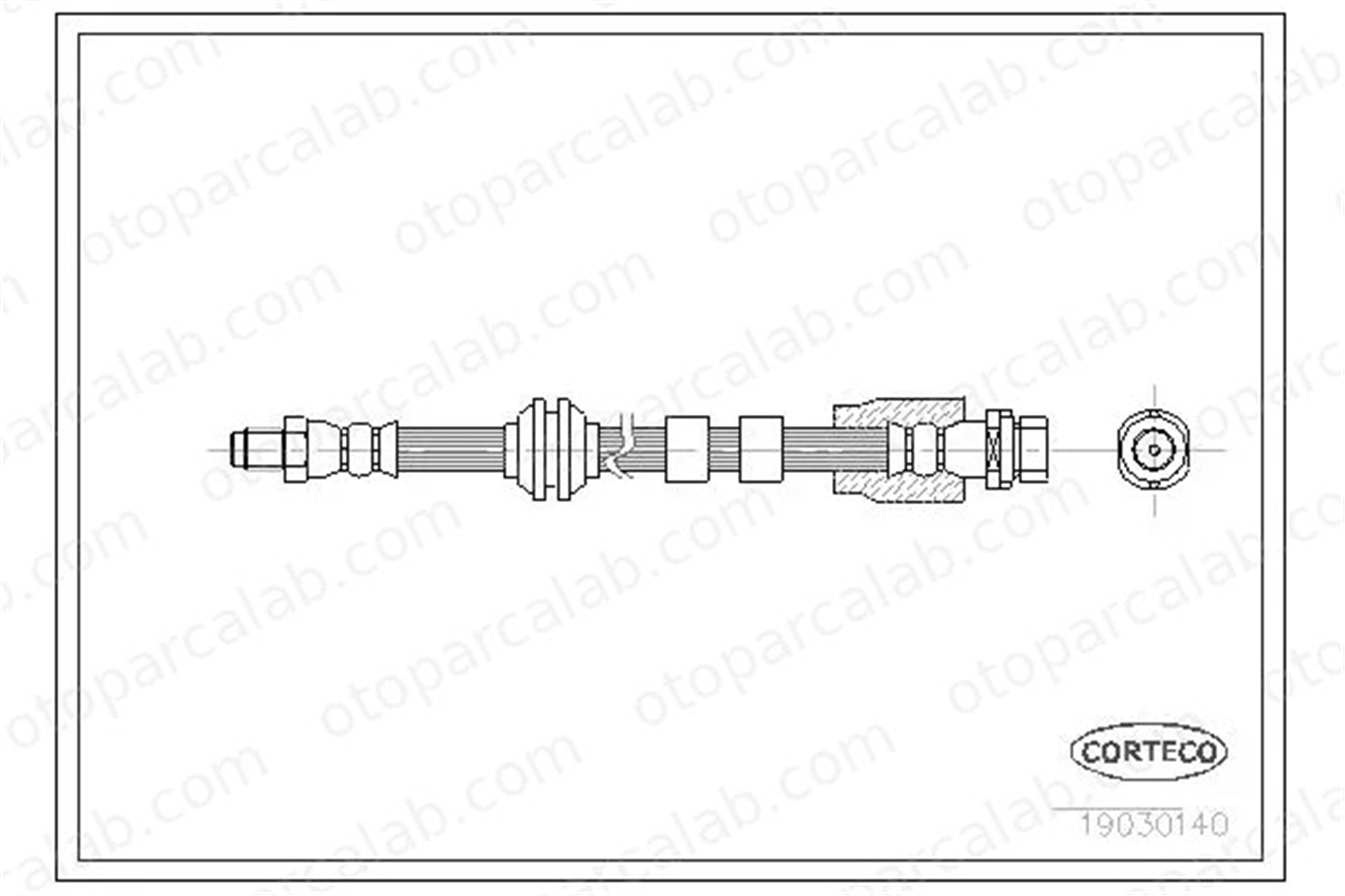CORTECO 19030140 Fren Hortumu Ön Sağ veya Sol FORD MONDEO III Sedan MONDEO III 1114757 1116868