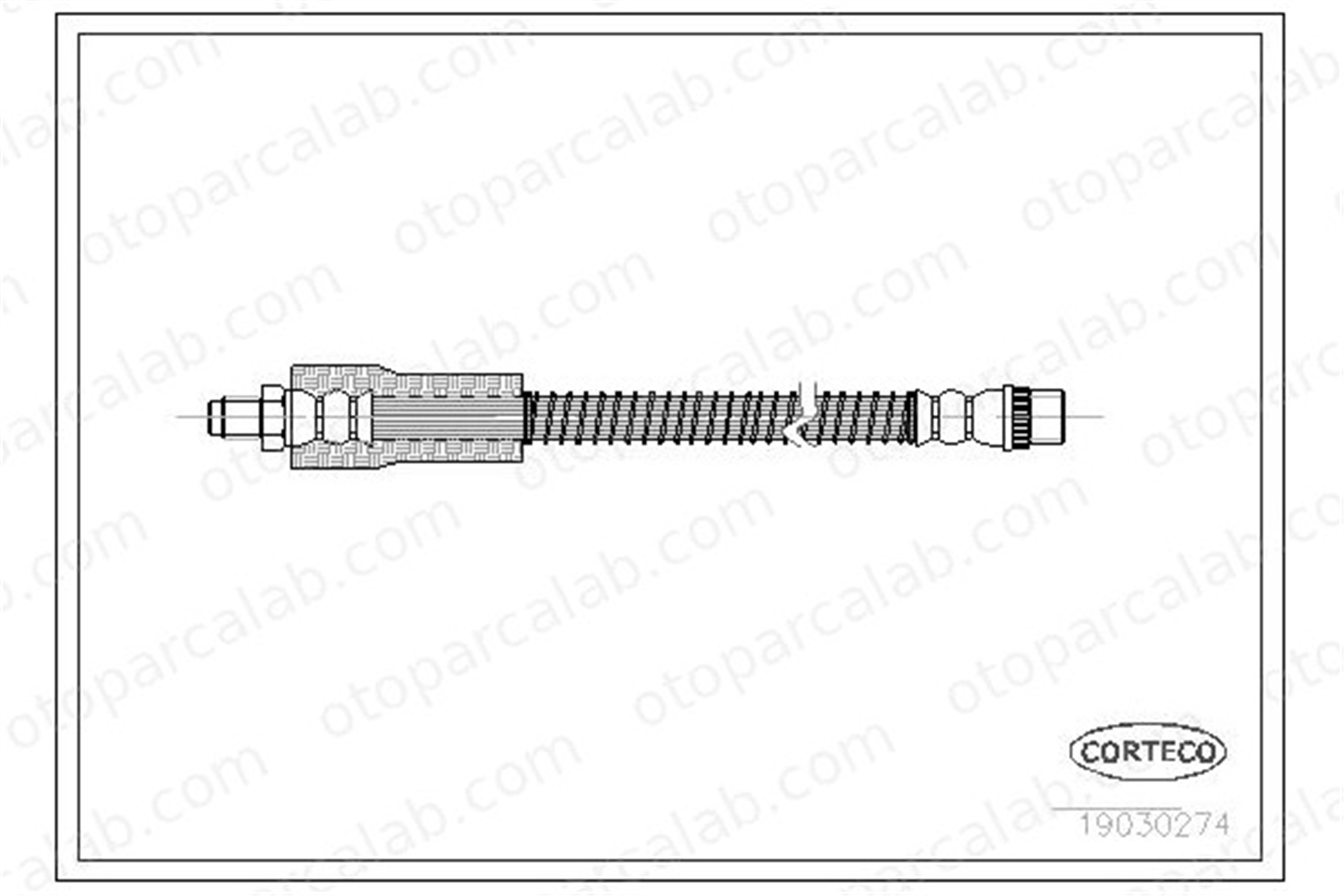 CORTECO 19030274 Fren Hortumu Arka Sağ veya Sol OPEL MOVANO A Panelvan/Van RENAULT MASTER II Minibüs/Otobüs 4418185 4620400QAA