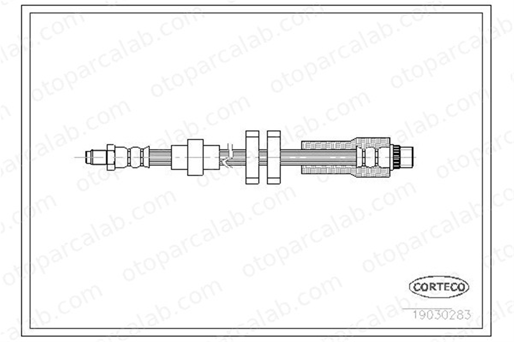 CORTECO 19030283 Fren Hortumu Ön Sağ veya Sol PEUGEOT 607 19030283 480695