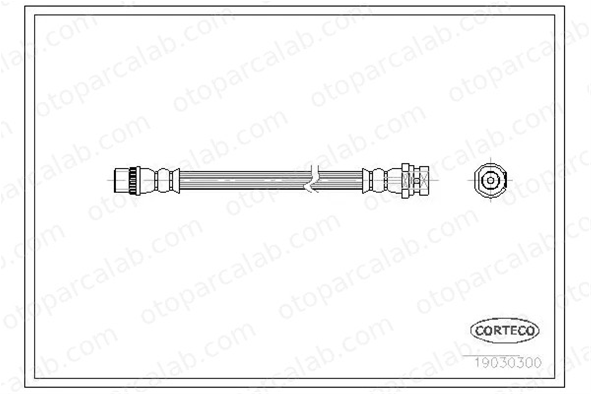 CORTECO 19030300 Fren Hortumu Arka Sağ veya Sol RENAULT LAGUNA II Grandtour KANGOO 7701050073 8200256166