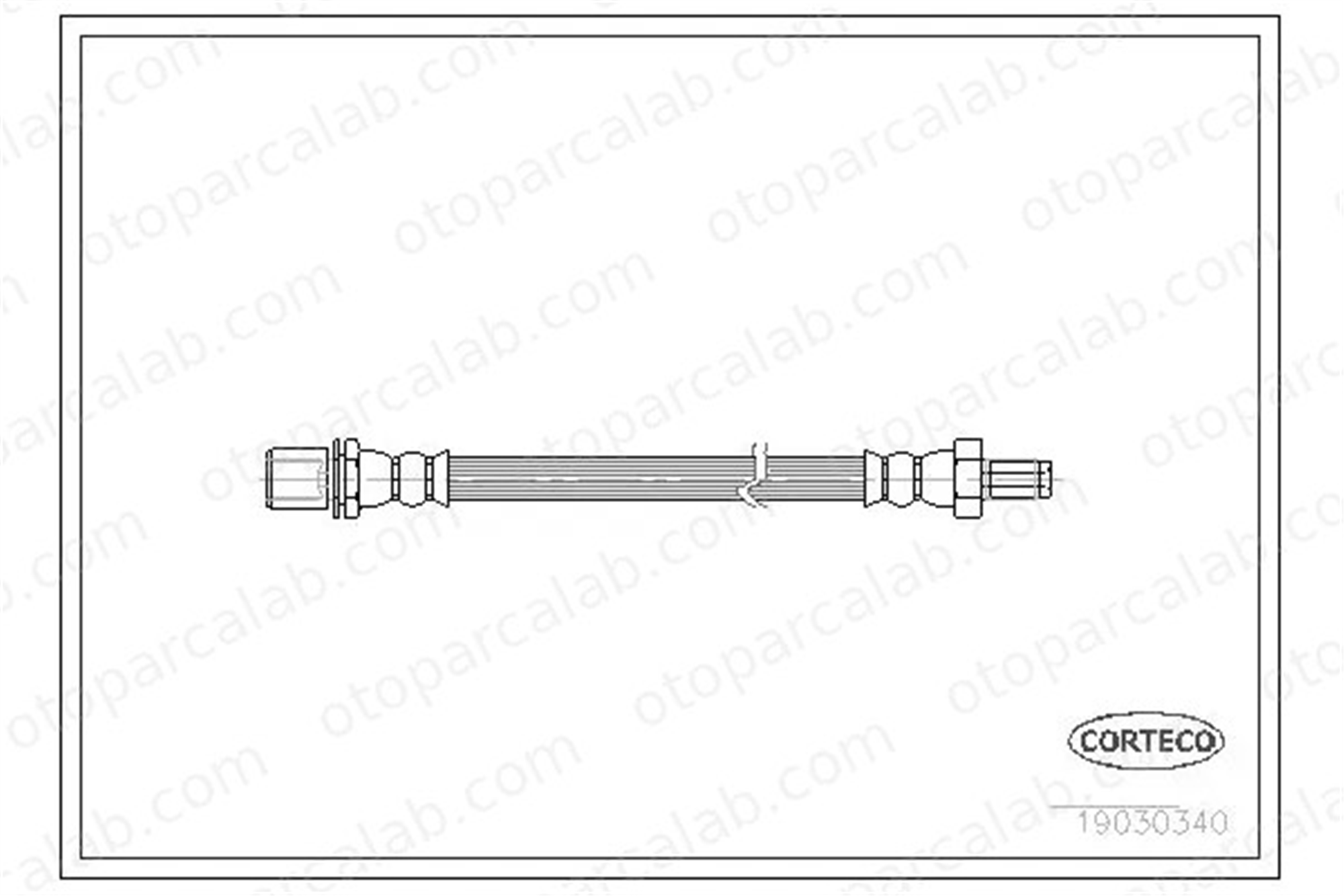 CORTECO 19030340 Fren Hortumu Ön Sağ veya Sol DAIHATSU CHARMANT TOYOTA CARINA II 19030340 9694032805