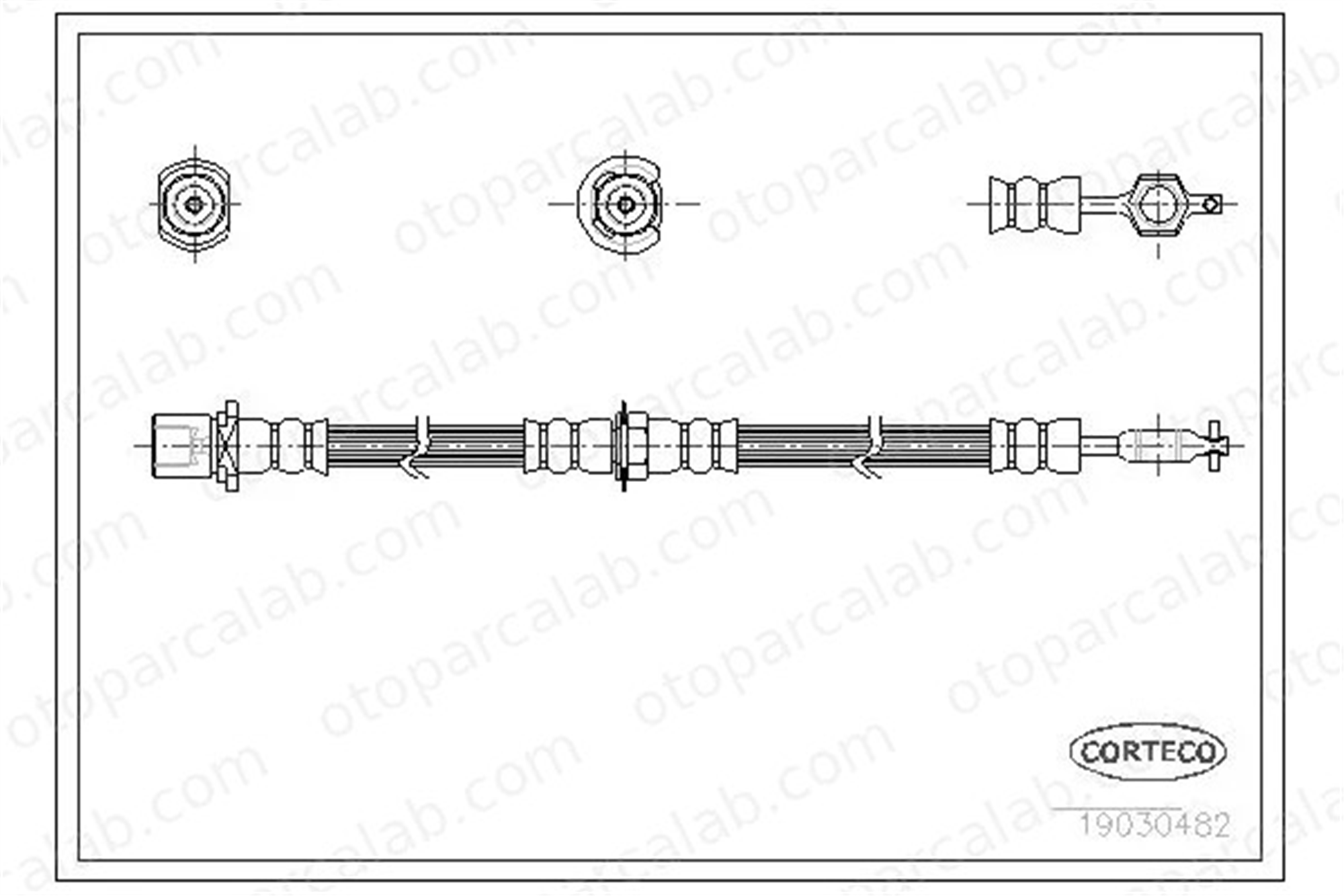 CORTECO 19030482 Fren Hortumu Ön Sağ veya Sol TOYOTA CAMRY CAMRY Station wagon 19030482 9094702429