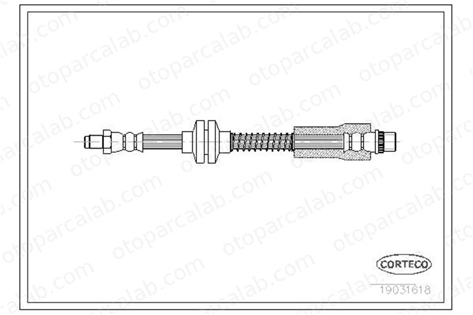 CORTECO 19031618 Fren Hortumu Ön Sağ veya Sol FIAT SCUDO Panelvan/Van ULYSSE 1489794080