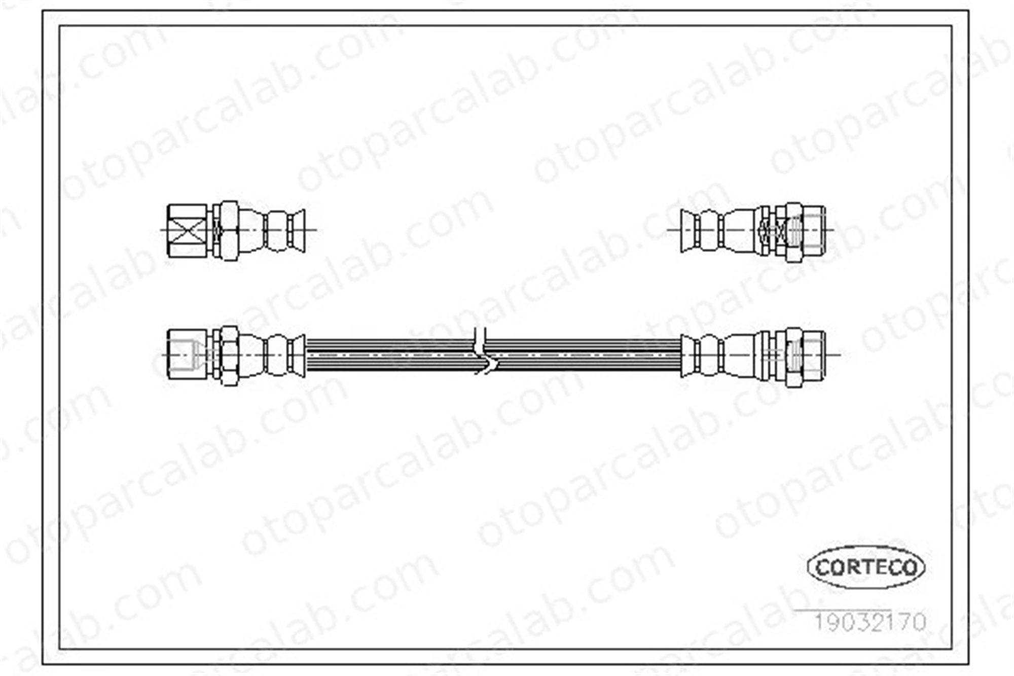 CORTECO 19032170 Fren Hortumu Ön Sağ veya Sol OPEL KADETT E Combo KADETT E Kombi van 19032170 562342