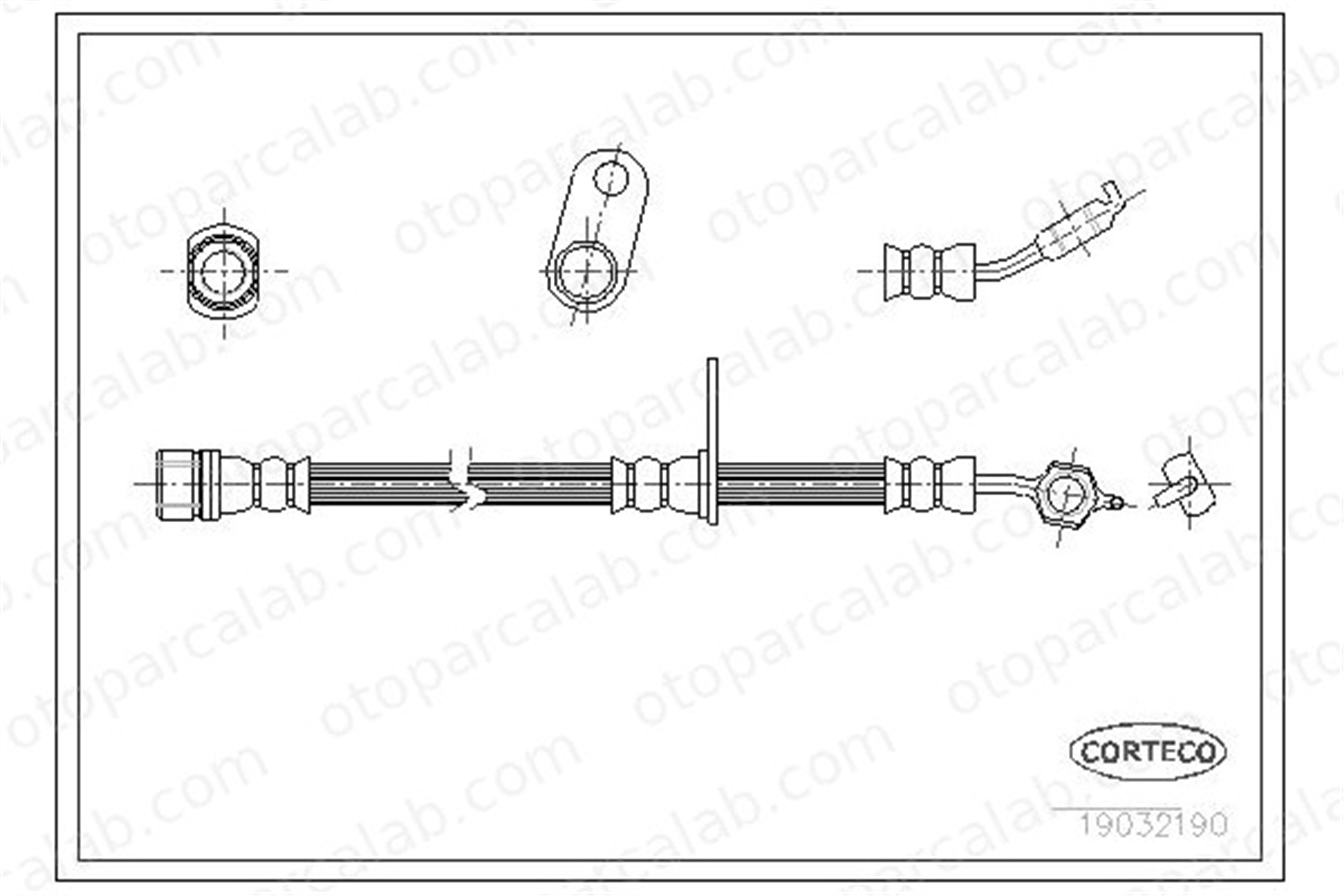 CORTECO 19032190 Fren Hortumu Ön Sol SUZUKI VITARA X-90 5155060A31 9094702696