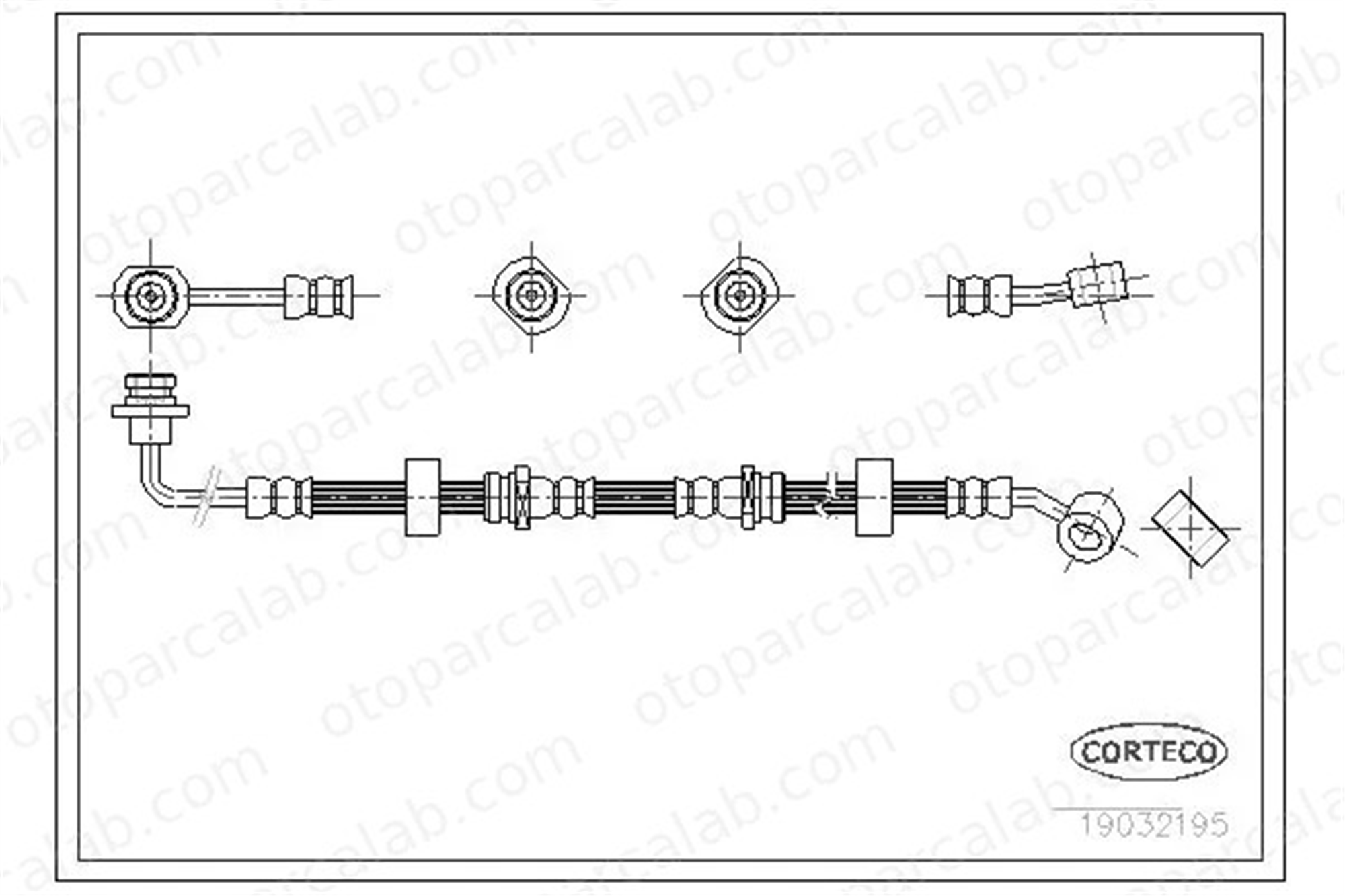 CORTECO 19032195 Fren Hortumu Ön Sol SUZUKI VITARA VITARA Cabrio 19032195 1330855209
