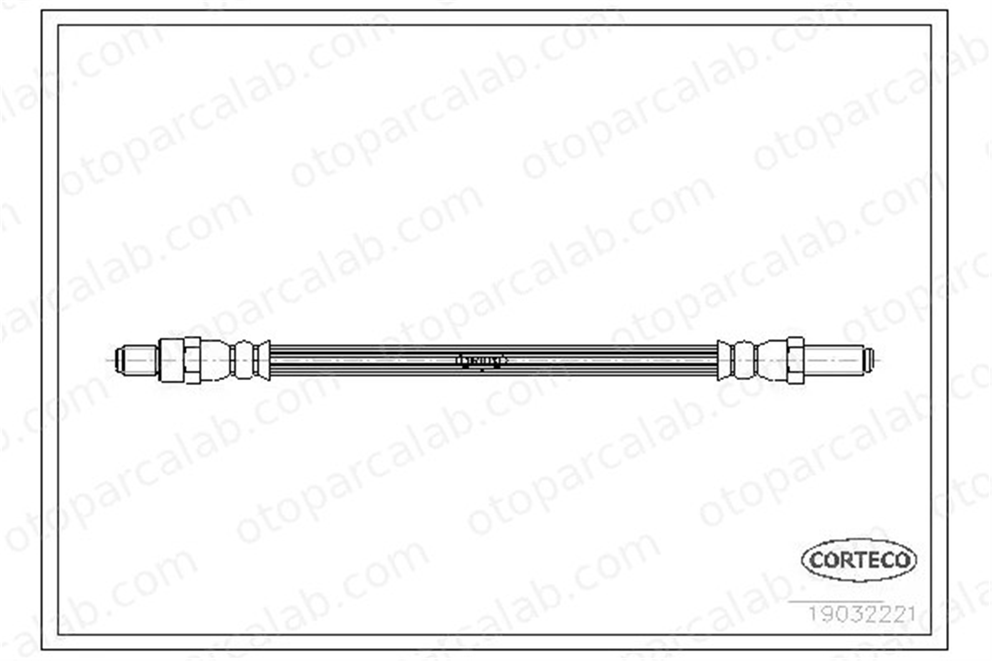 CORTECO 19032221 Fren Hortumu Ön Sağ veya Sol LAND ROVER 88/109 MK III Açık arazi aracı 88/109 MK III SUV 19032221 RTC3353