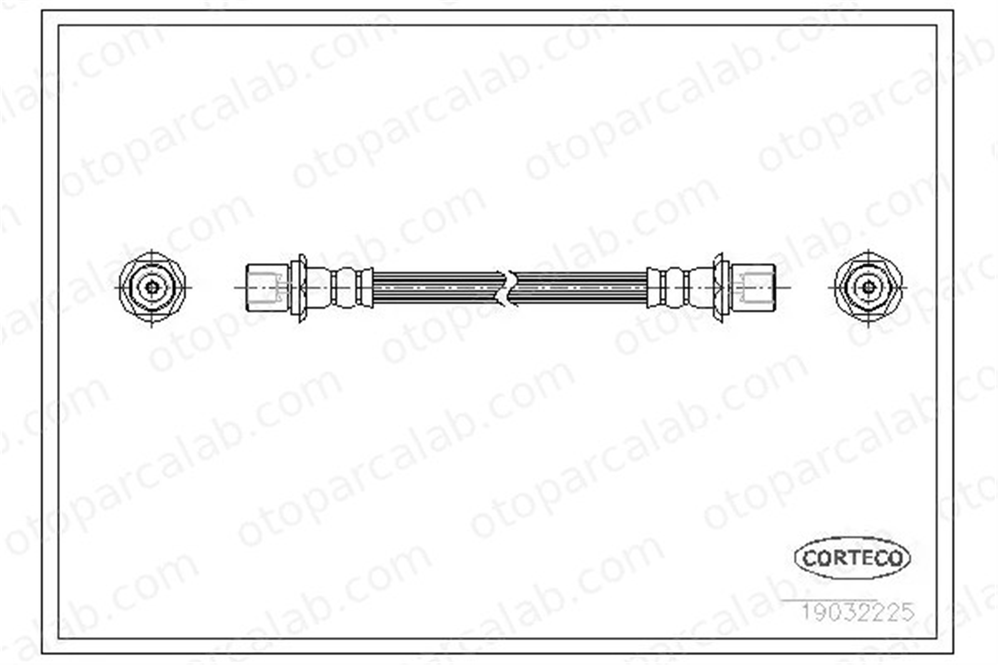CORTECO 19032225 Fren Hortumu Arka Sağ veya Sol TOYOTA COROLLA COROLLA Liftback 19032225 9695033505