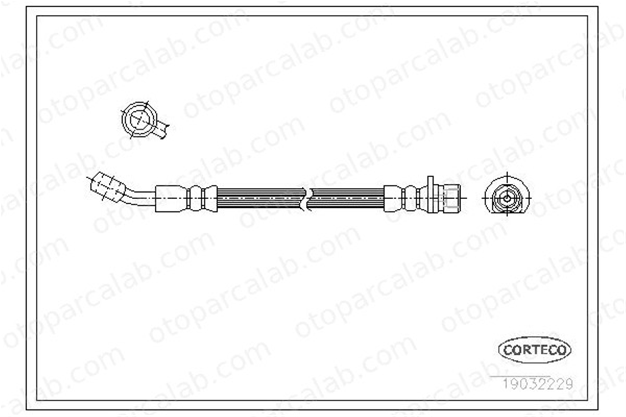 CORTECO 19032229 Fren Hortumu Ön Sağ veya Sol ROVER 600 I HONDA ACCORD VI 19032229 46431SM4934