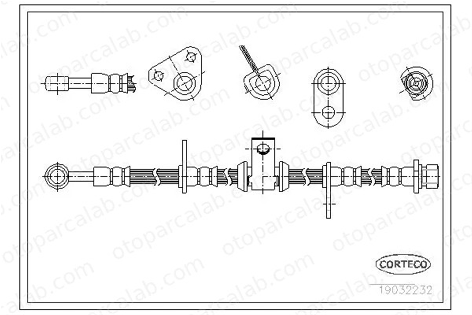 CORTECO 19032232 Fren Hortumu Ön Sol HONDA ACCORD V ROVER 600 I 1465SM4010 01465SM4010
