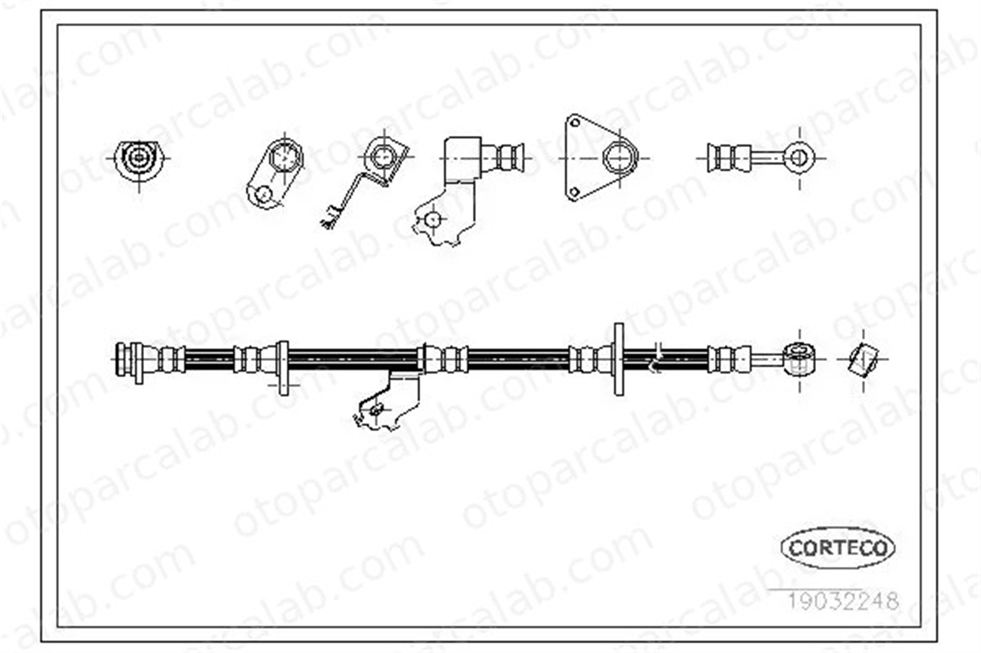 CORTECO 19032248 Fren Hortumu Ön Sol HONDA CIVIC VI Fastback CIVIC VI Aerodeck 19032248 46411ST3E01