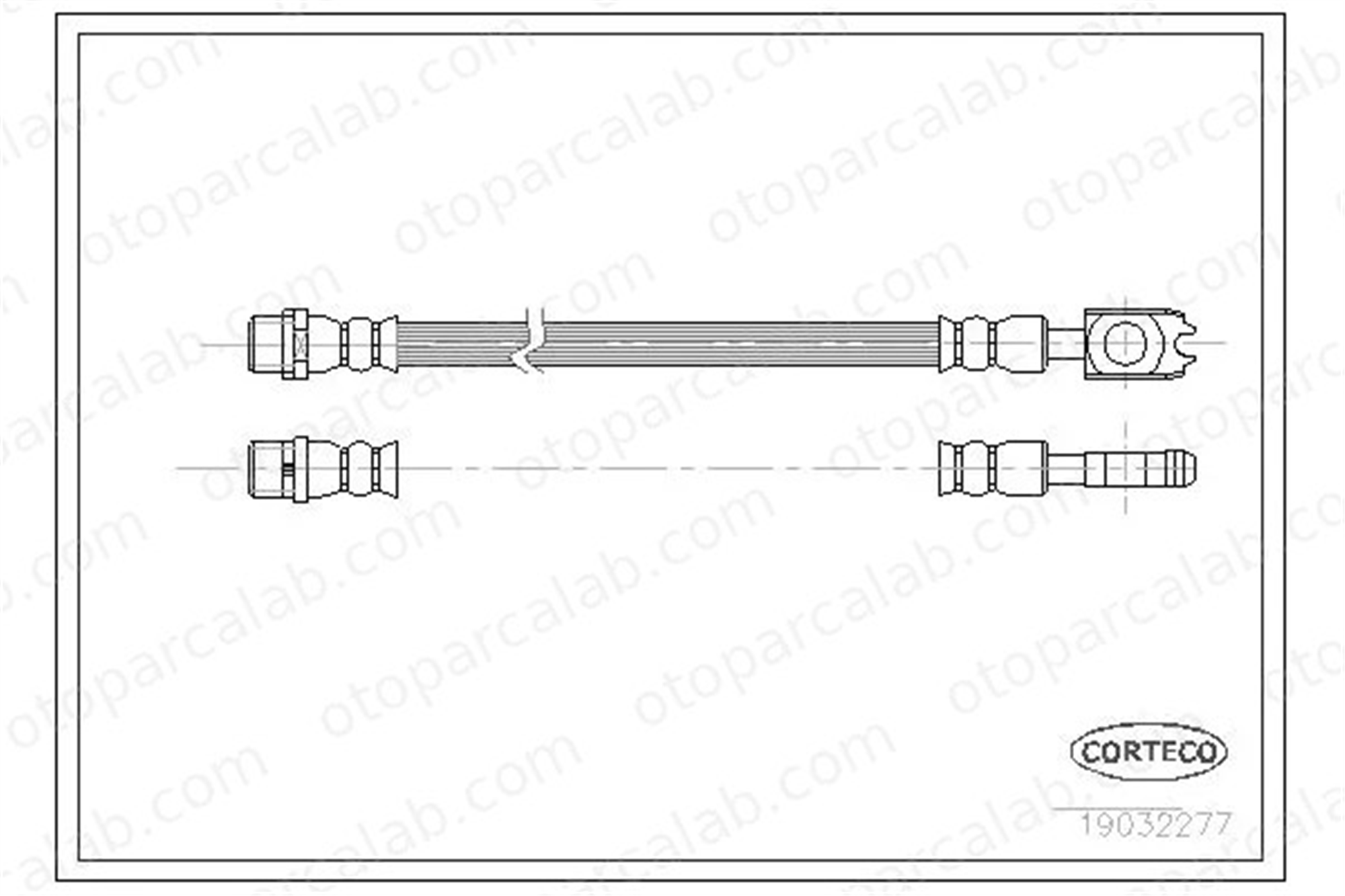 CORTECO 19032277 Fren Hortumu Arka Sağ veya Sol AUDI A6 C5 Avant A6 C5 4B0611775A 4B0611775B