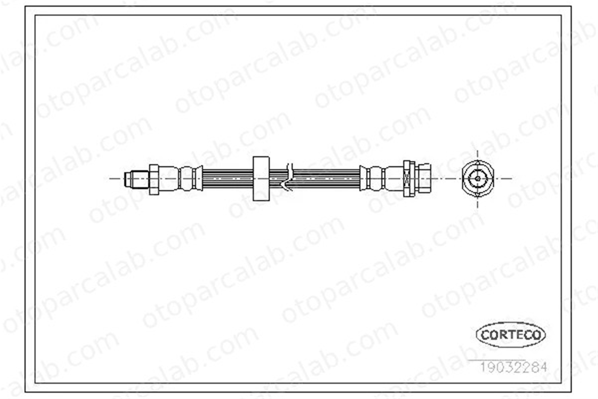 CORTECO 19032284 Fren Hortumu Arka Sağ veya Sol FORD MONDEO III Sedan MONDEO III 19032284 1114758