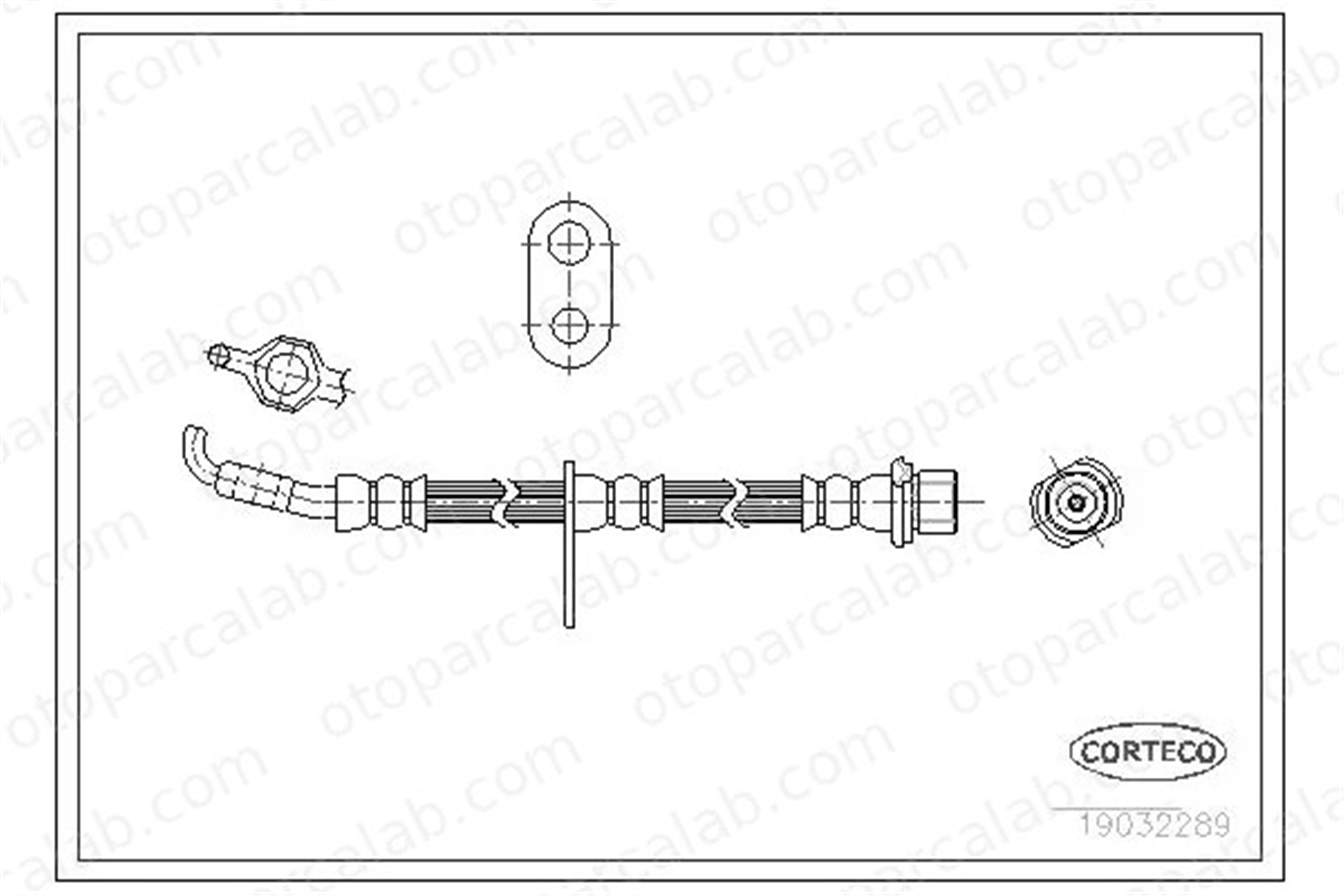 CORTECO 19032289 Fren Hortumu Ön Sol TOYOTA COROLLA COROLLA Compact 19032289 9094702660