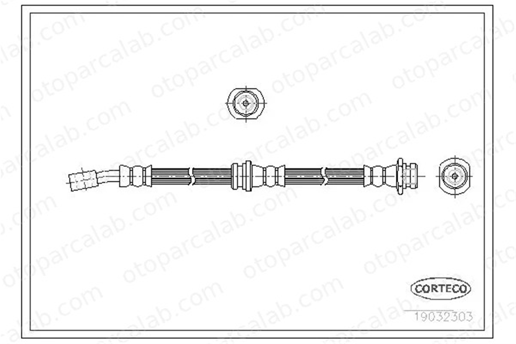 CORTECO 19032303 Fren Hortumu Ön Sağ veya Sol SUZUKI BALENO BALENO Hatchback 19032303 5158060G00