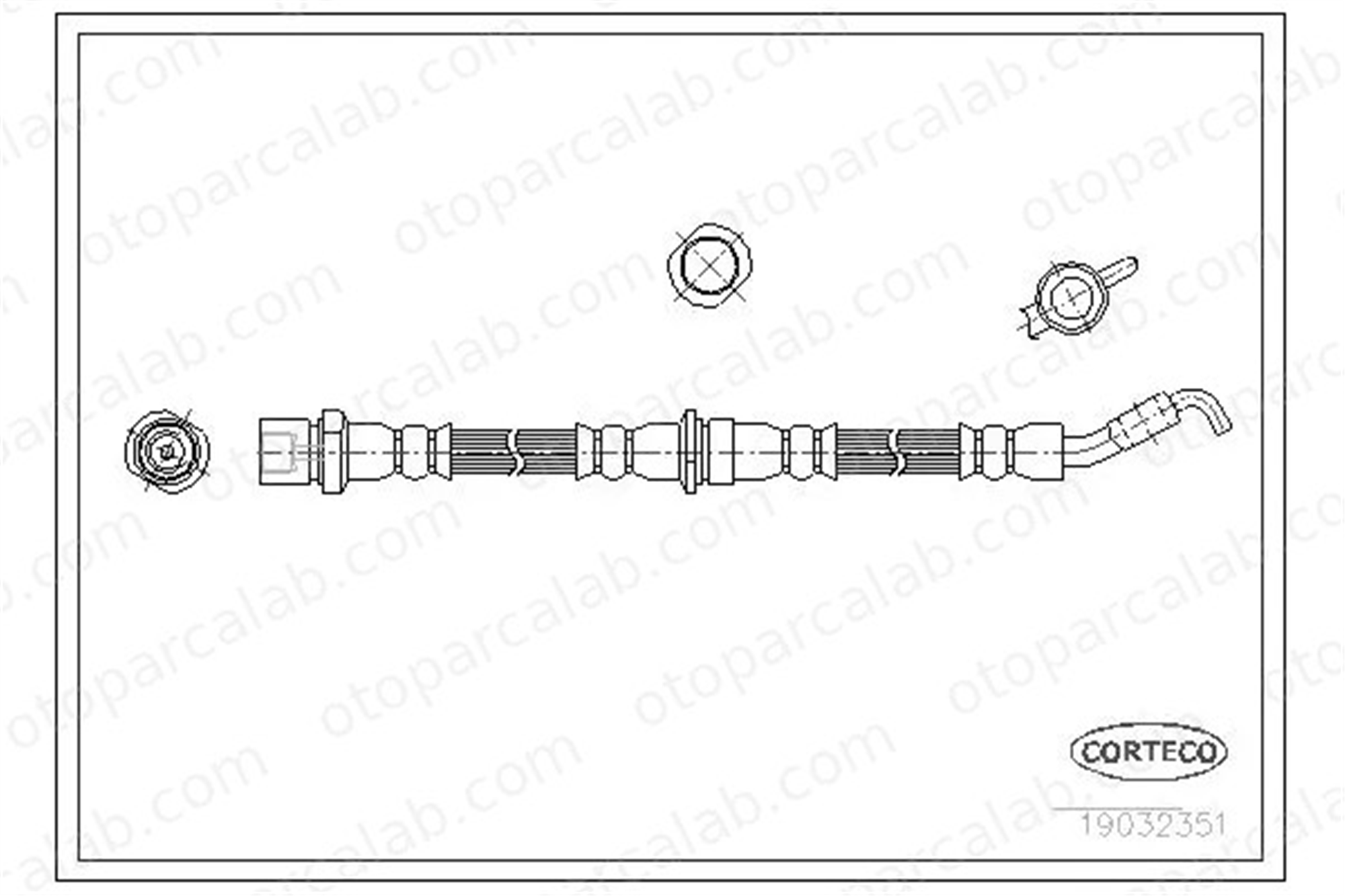 CORTECO 19032351 Fren Hortumu Ön Sol SUBARU IMPREZA Station wagon 26550FA050