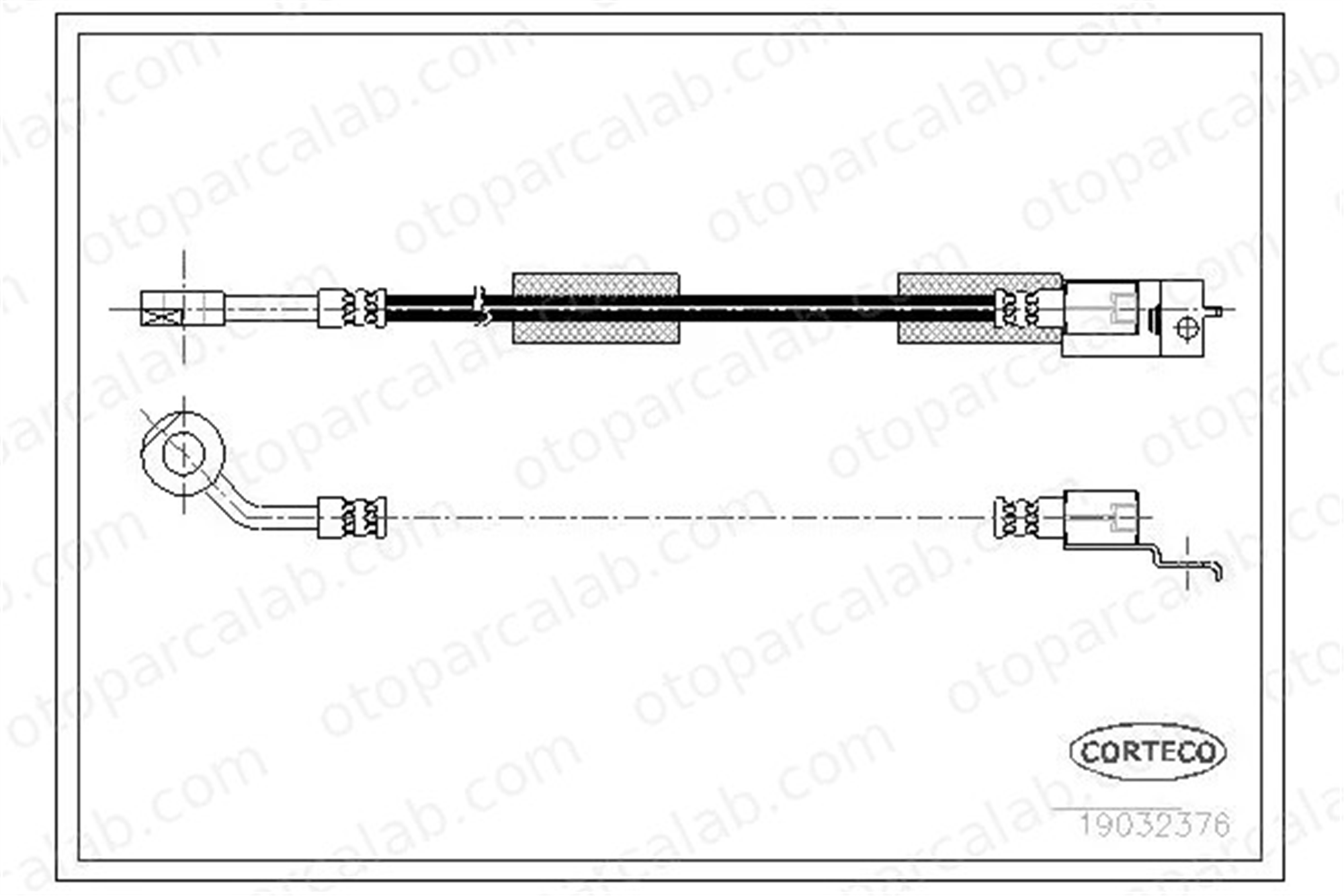 CORTECO 19032376 Fren Hortumu Ön Sol JEEP CHEROKEE GRAND CHEROKEE I 52008675