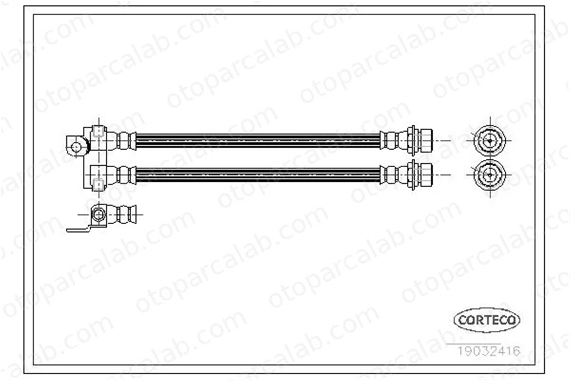 CORTECO 19032416 Fren Hortumu Arka Sağ veya Sol FORD TRANSIT Minibüs/Otobüs TRANSIT Panelvan/Van 1089437 6149182